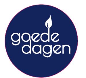 Afbeeldingen van Ds à 500 kado etiket 3,5 cm Goede dagen donkerblauw