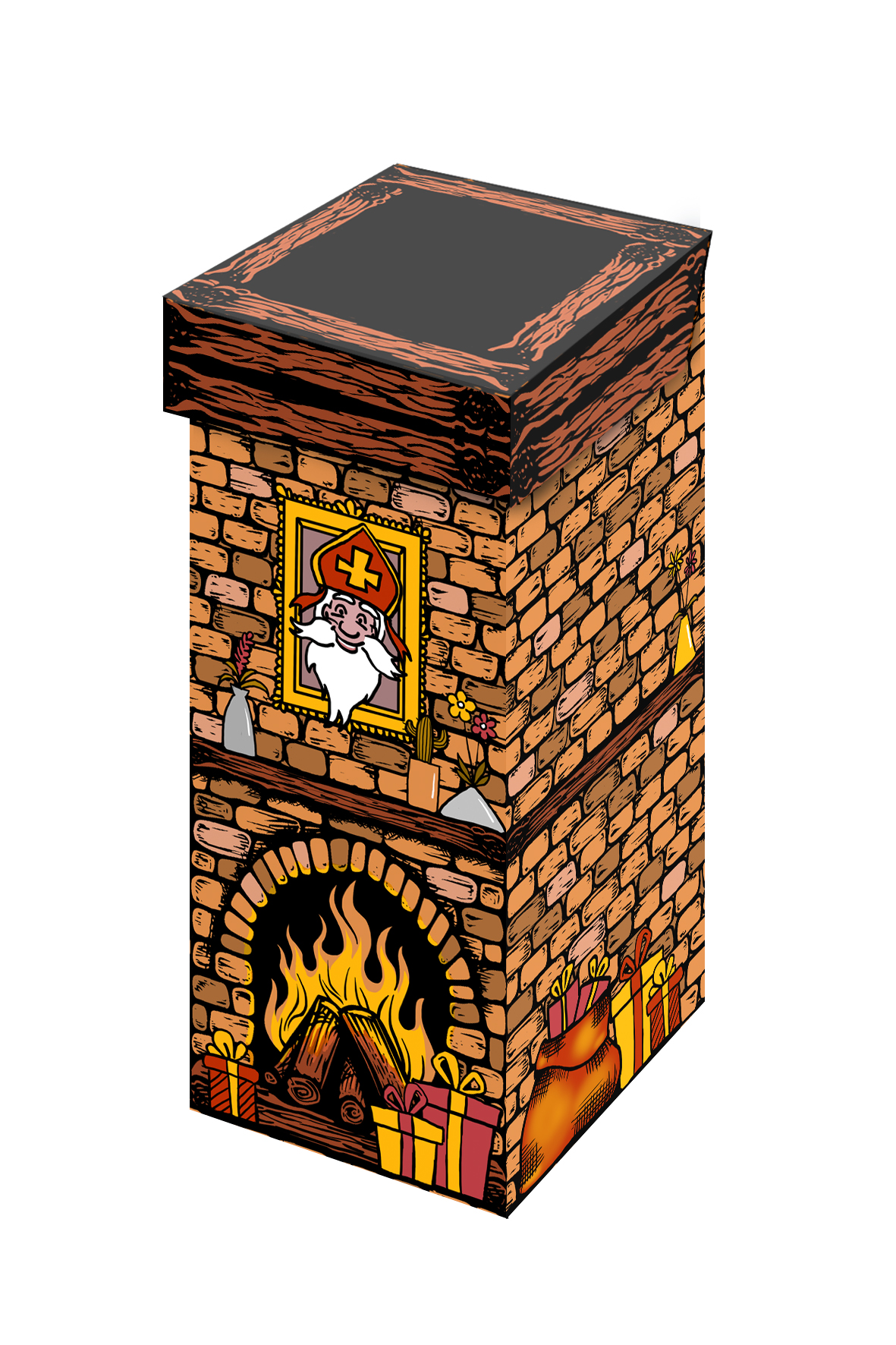 Afbeeldingen van Pakketdoos 15x15x36 cm Schoorsteen 2025