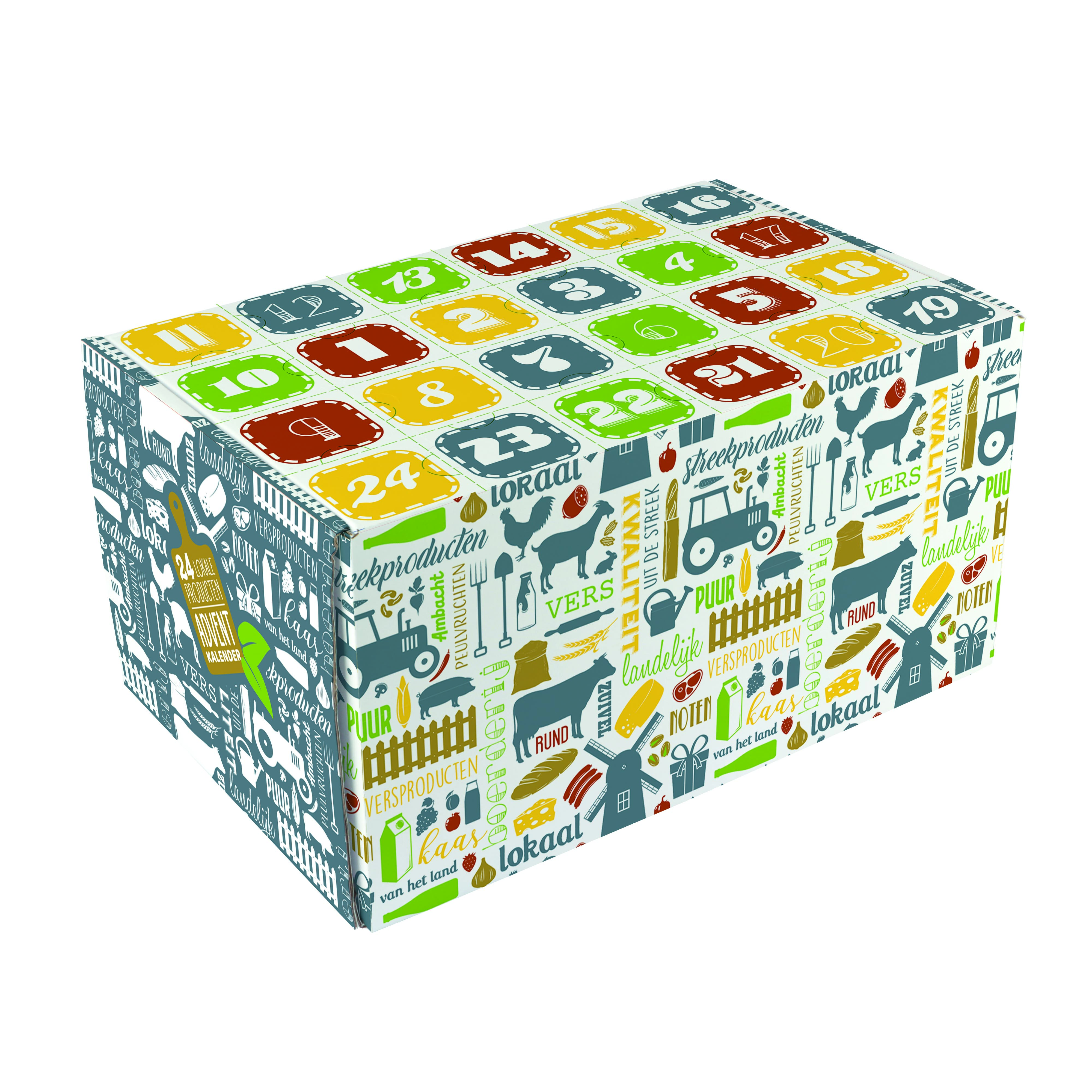 Afbeeldingen van Geschenkdoos 45x28,5x23,5 cm Advent lokaal 