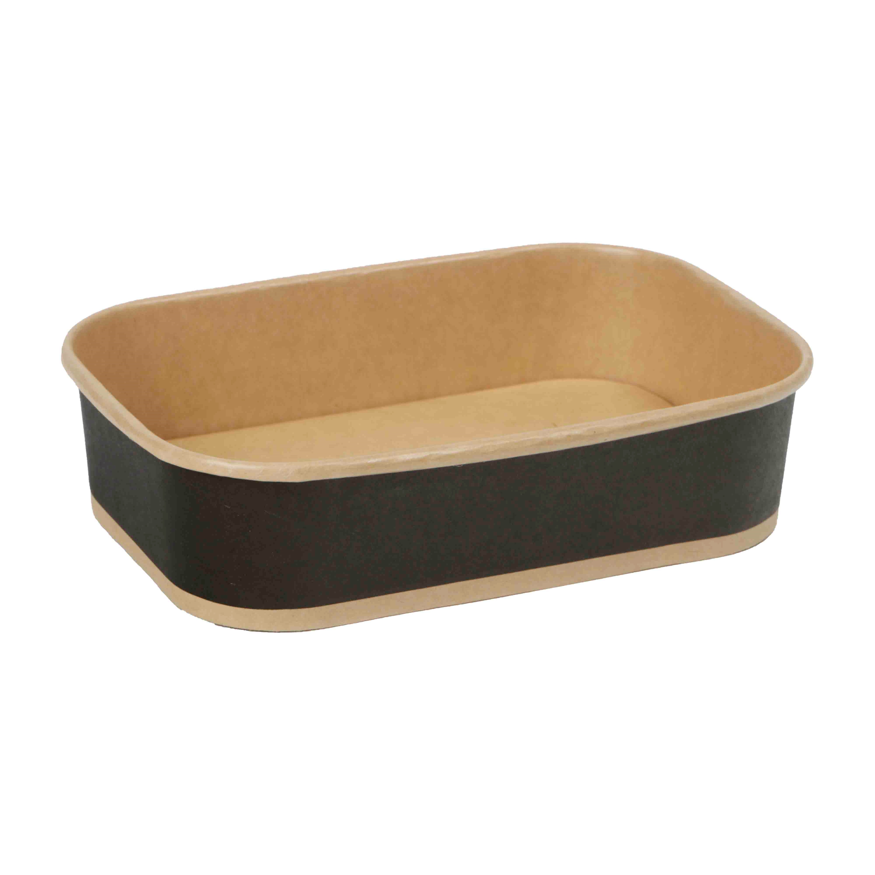 Afbeeldingen van Ds à 300 bak 500 cc bruinkraft/PE zwart rechthoekig 17,3 x12,3x4,1 cm 