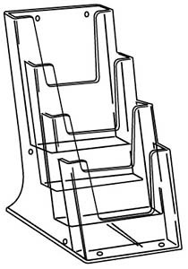 Afbeeldingen van Acryl folderhouder a6 4 vak staand