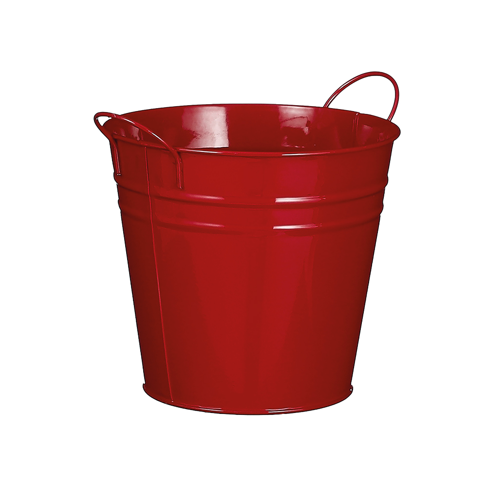 Afbeeldingen van Emmer 16/11,5x15 cm met grepen donkerrood (ucl)