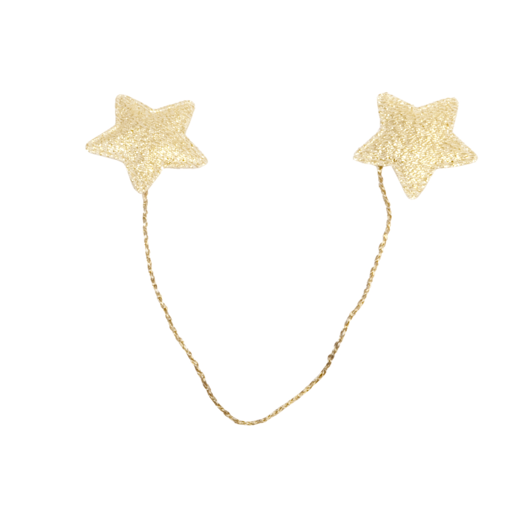 Picture of Zak à 24 decoratie dubbelster op draad 3 cm goud