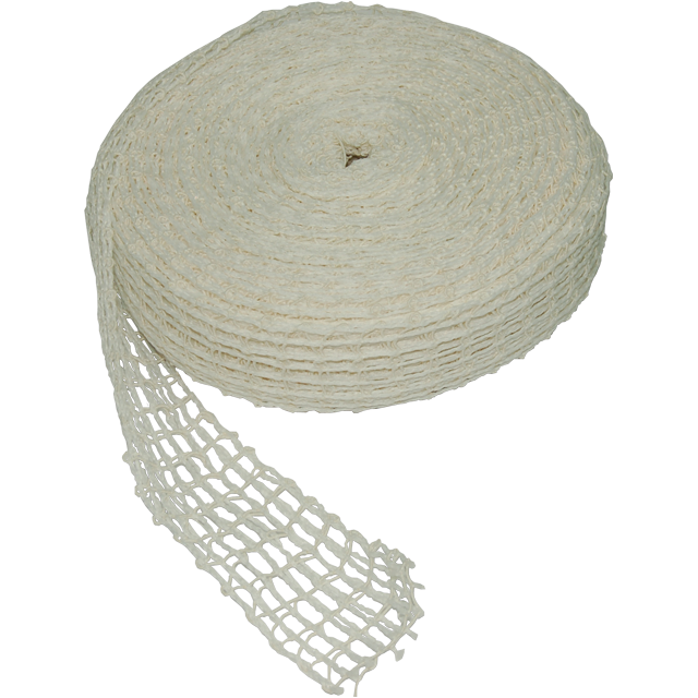 Afbeeldingen van Rol à 50 mtr polyester braadnet Ø16-12,5 cm wit standaard                                