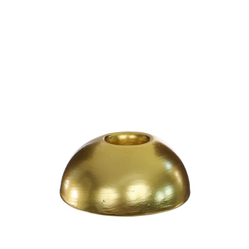 Afbeeldingen van Ds à 6 kaarshouders 7x3 cm goud