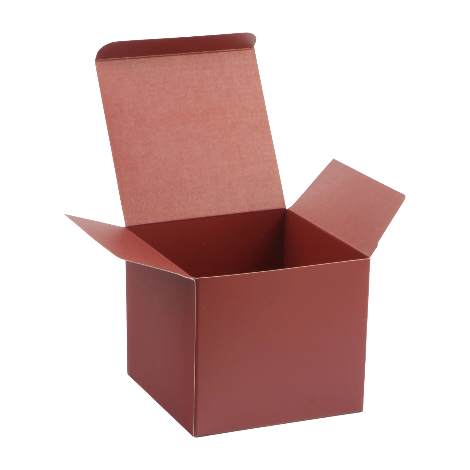 Afbeeldingen van Ds à 50 kubus klepdoosje 500 gram mat bordeaux