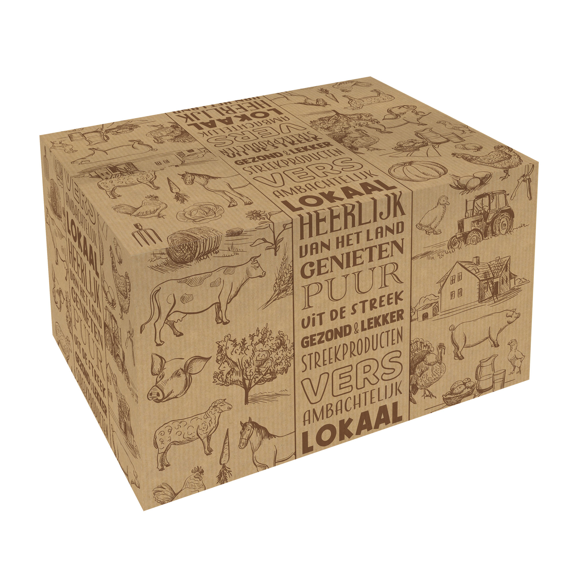 Afbeeldingen van Pakketdoos C130 39x29x13 cm uit de streek