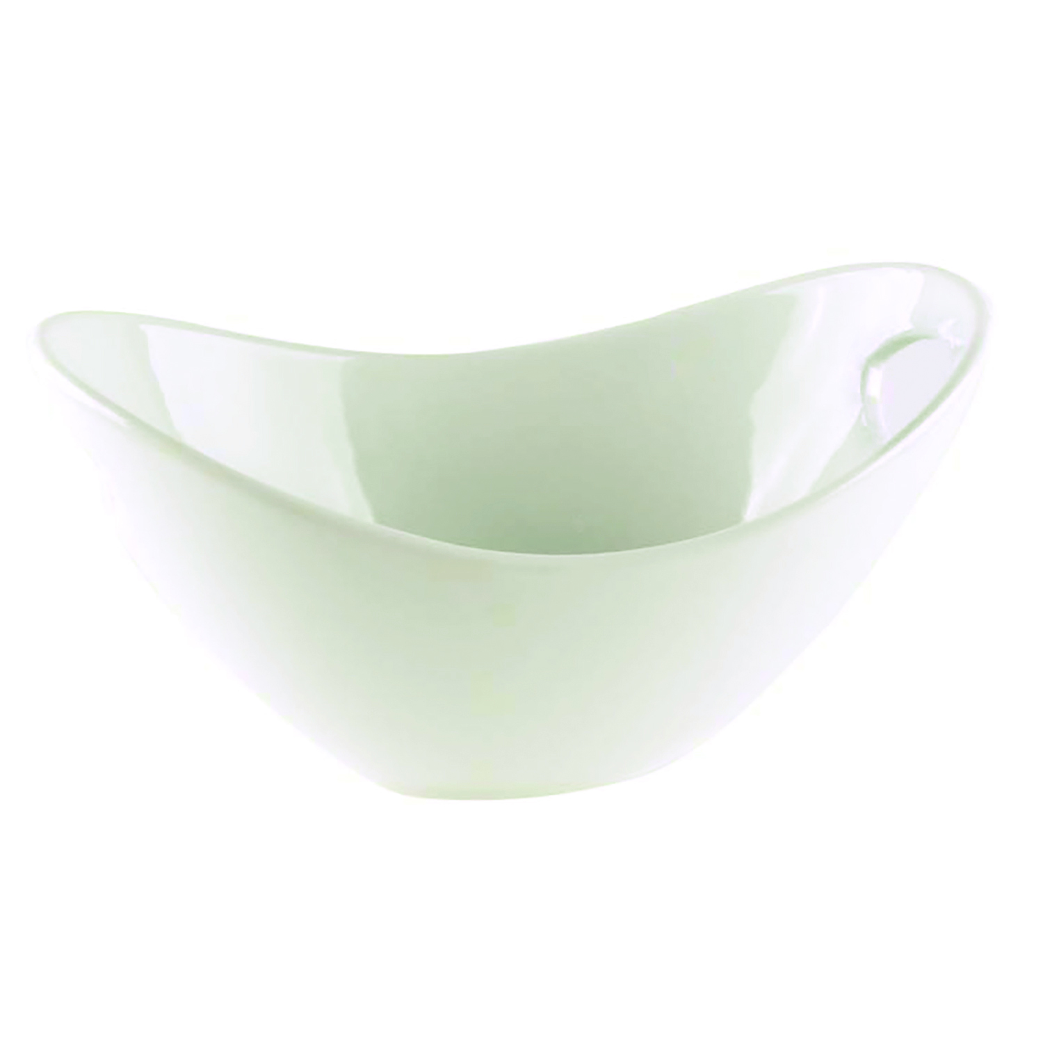 Afbeeldingen van Schaal keramiek ovaal wit 21x13,5x10 cm