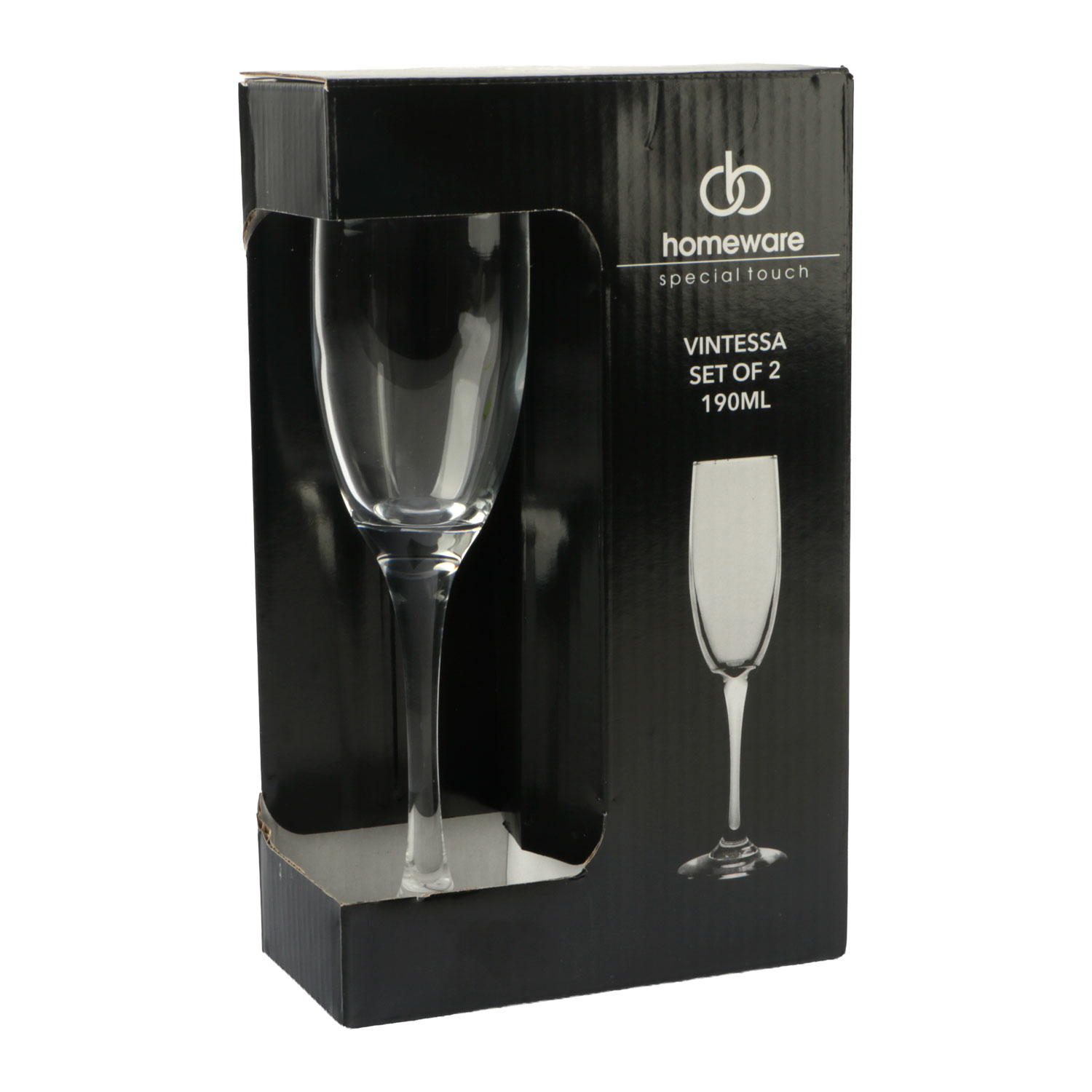 Picture of Set à 2 champagneglazen 190 ml