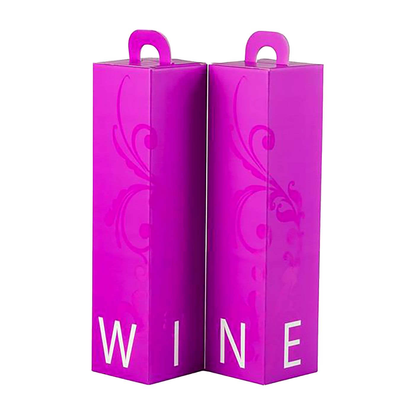 Afbeeldingen van Draagkarton 1 fles Wine paars 9x9x34 cm 