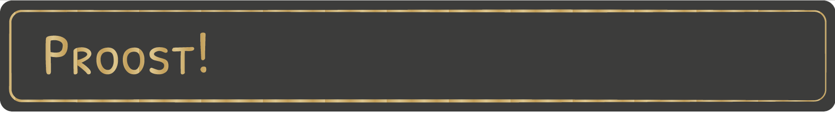 Afbeeldingen van Ds à 250 kado etiket 13,5x1,8 cm zwart/goud Proost!