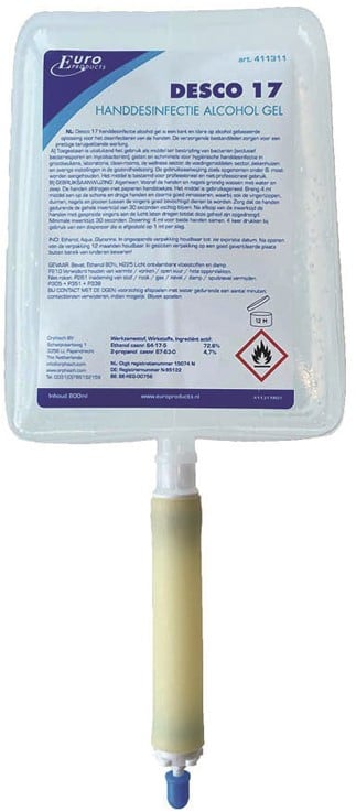 Afbeeldingen van Ds à 6 handgel bag = Qleaniq handgel voor in dispensers