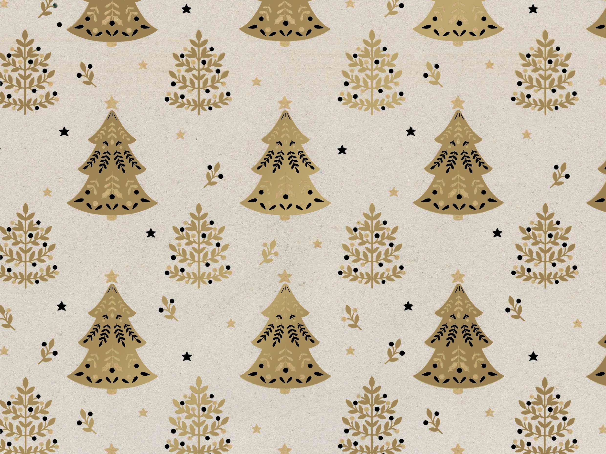 Afbeeldingen van Rol Kerstpapier 30 cm 100 mtr Kerst wit/goud