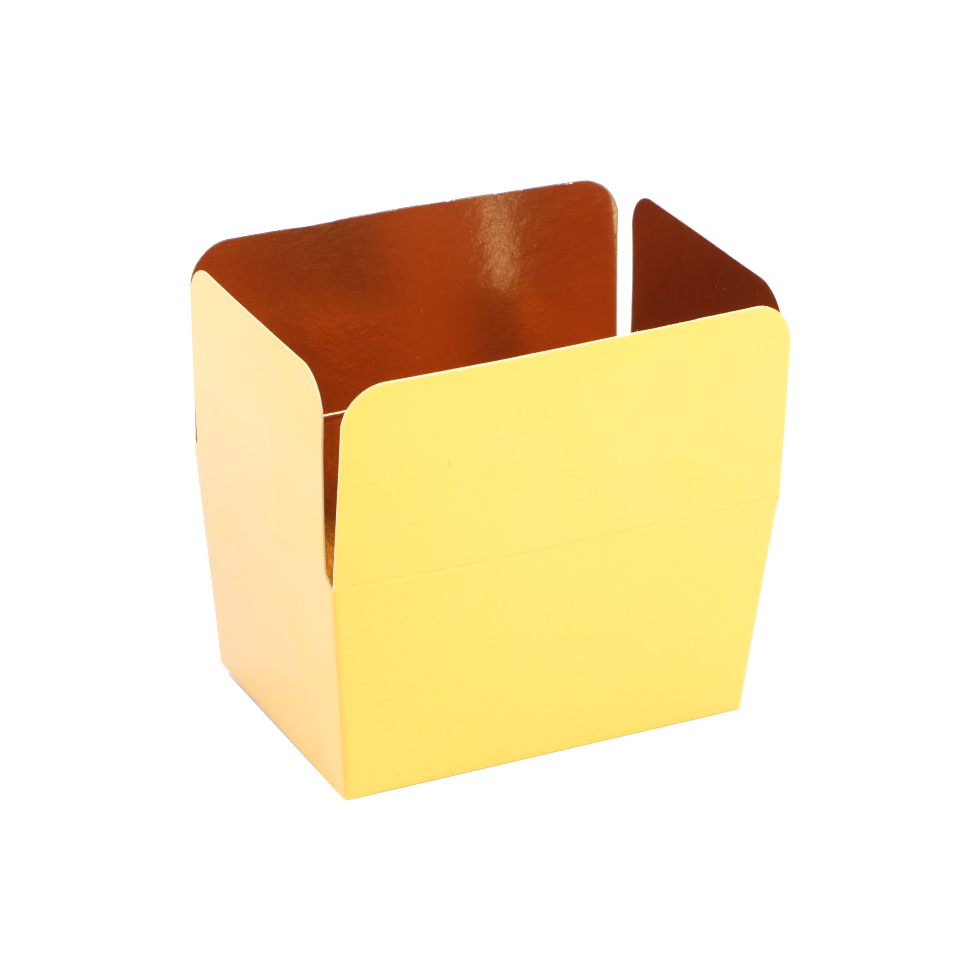 Afbeeldingen van Pak à 24 luxe bonbondoos 500 gram laag warm geel (uc)