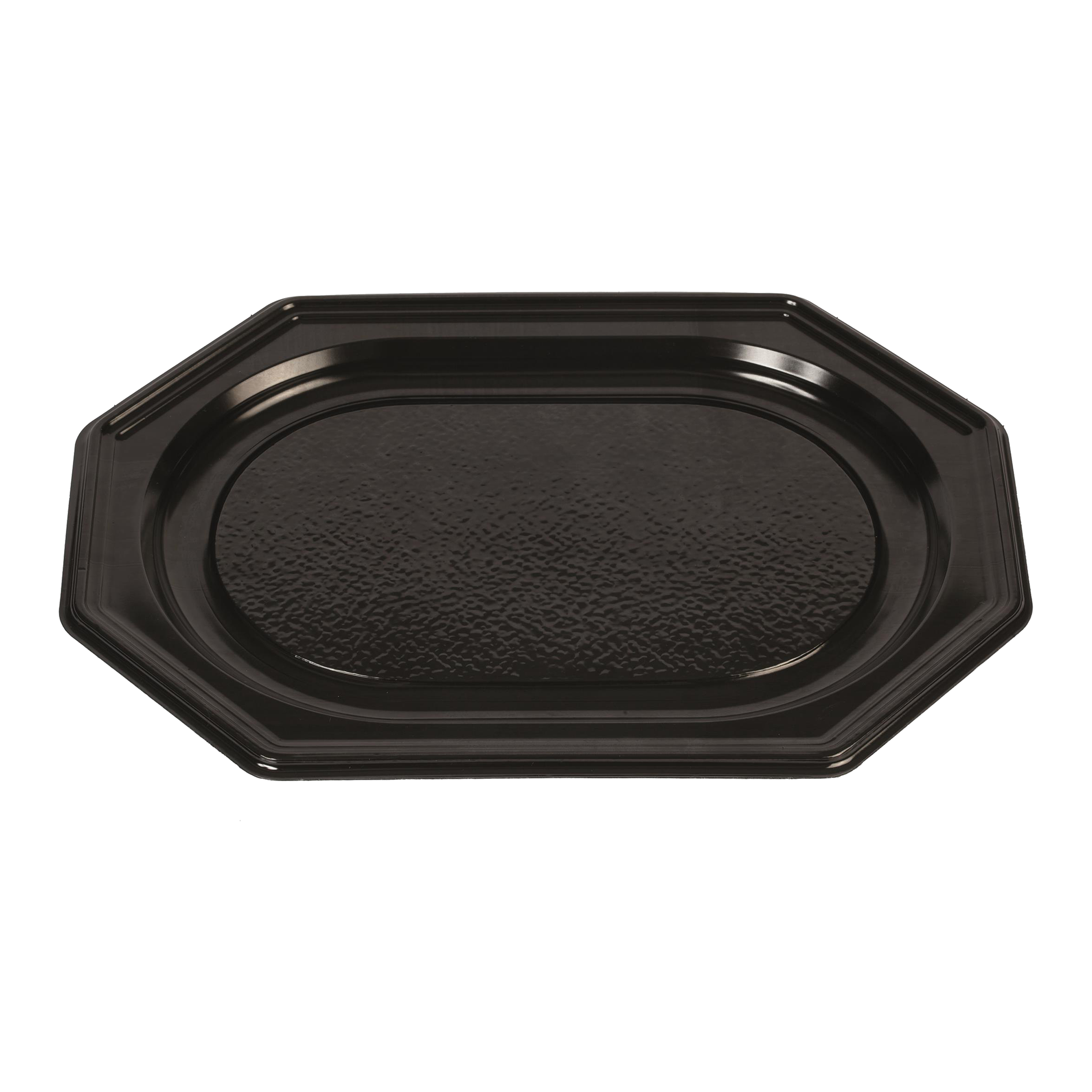 Afbeeldingen van Pak à 10 8 hoek caterwareschaal zwart 55 cm  