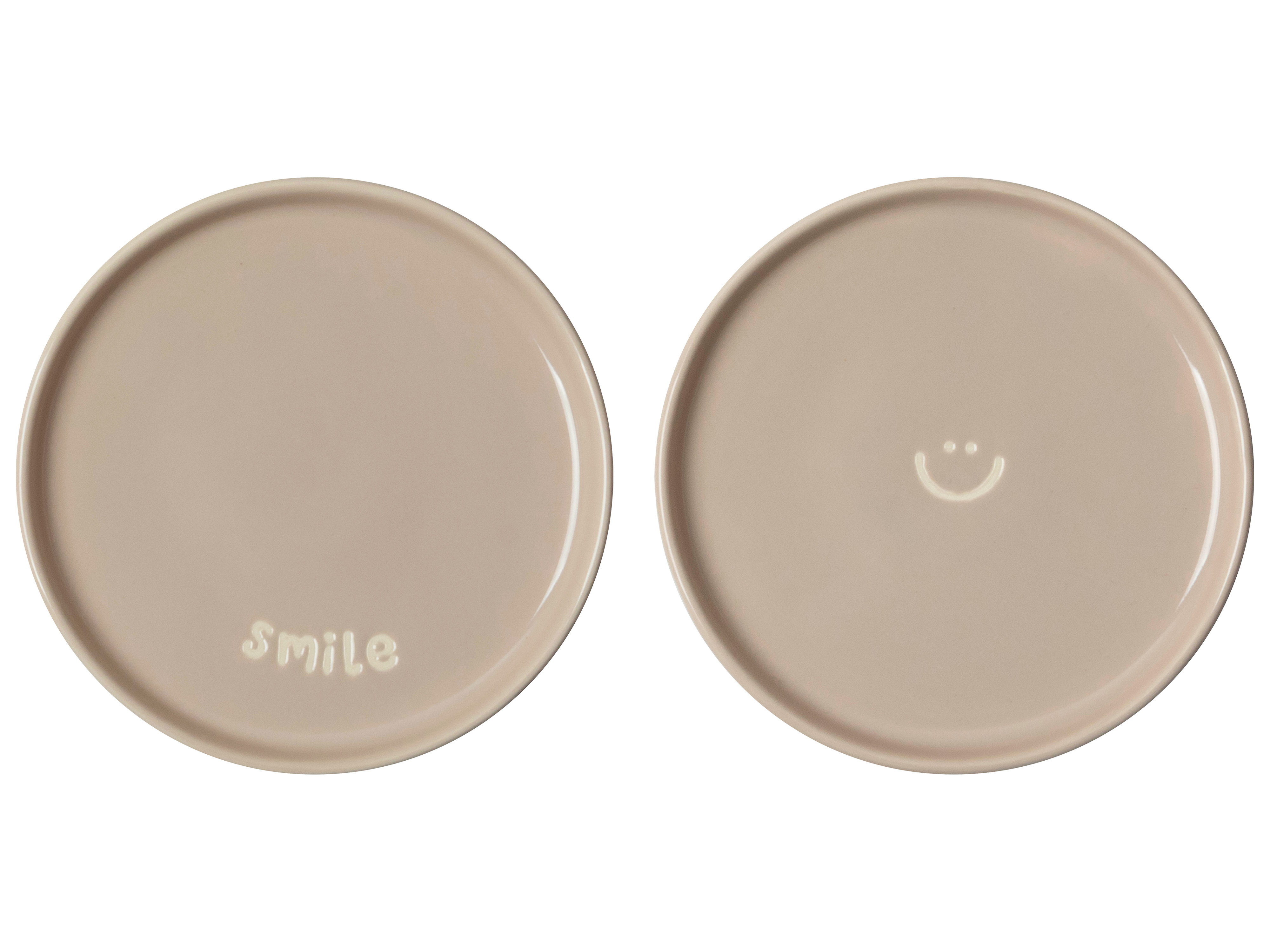 Afbeeldingen van Set à 2 ontbijtbordjes 16x2,6 cm Smile