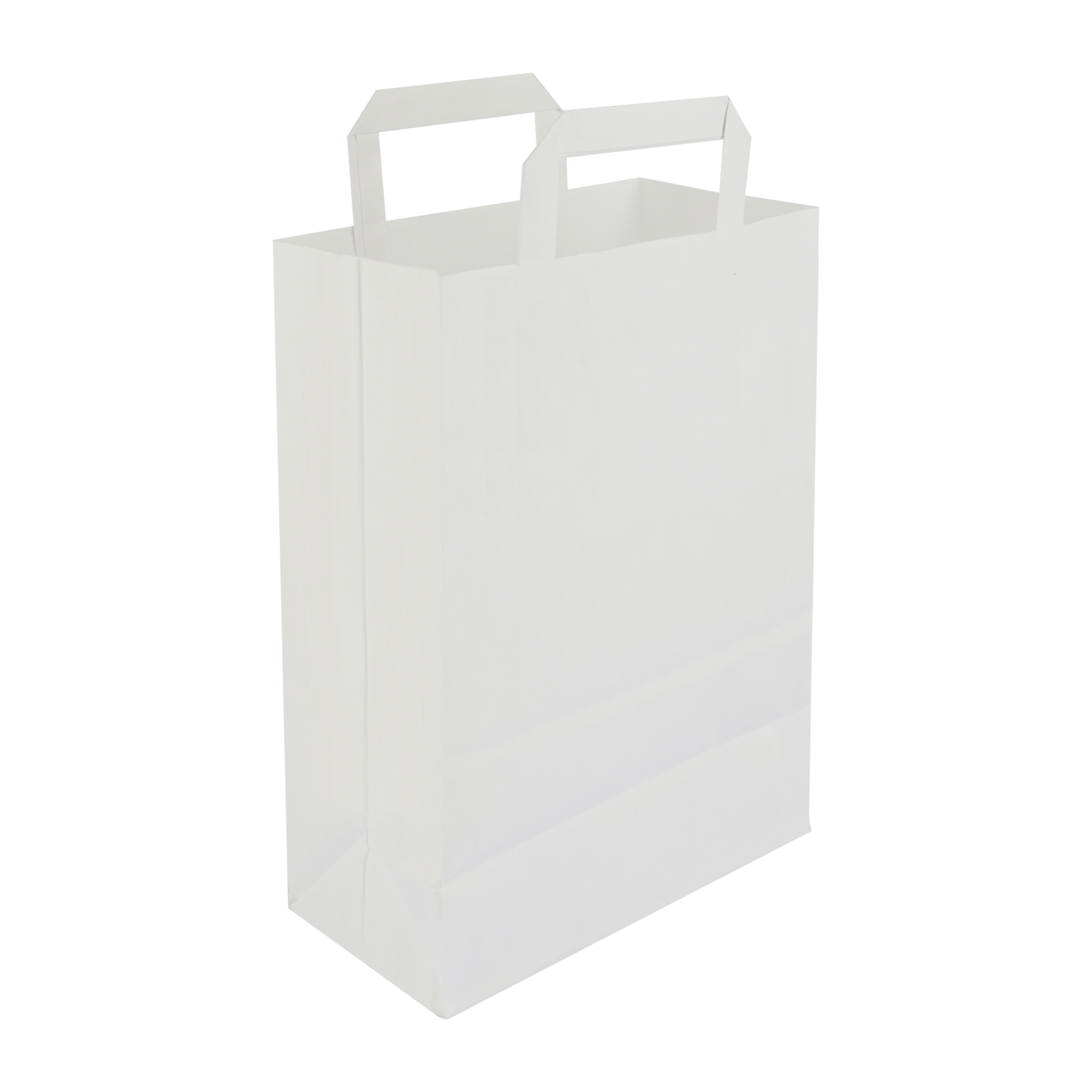 Afbeeldingen van Ds à 250 papieren tas wit 22+10x28 cm