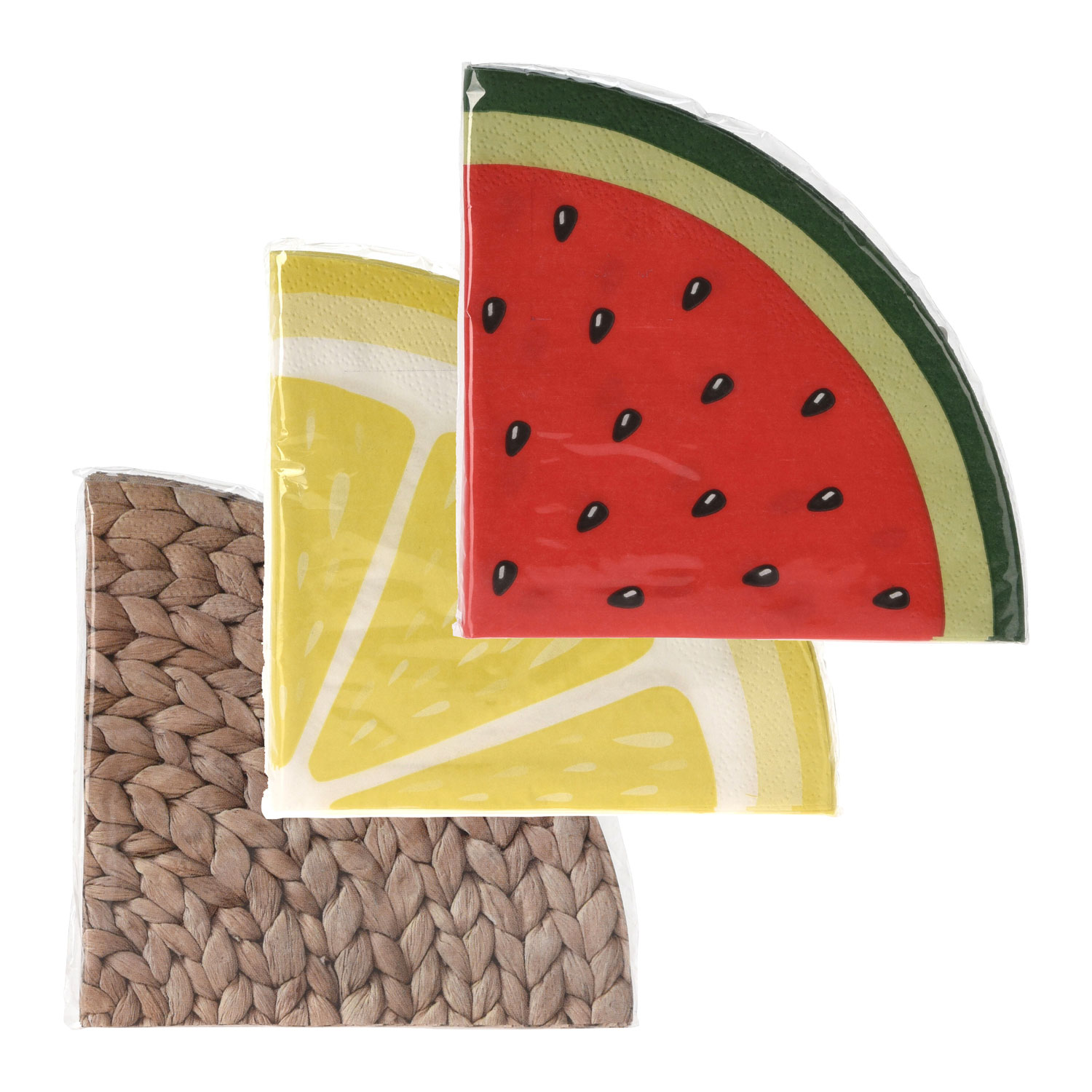 Afbeeldingen van Pak à 12 servetten 16x16 cm assorti