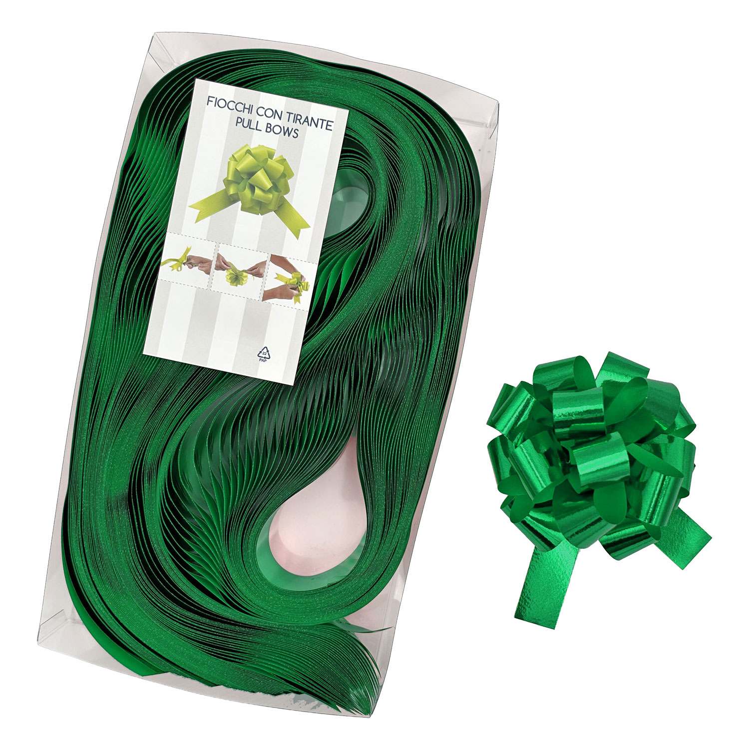 Afbeeldingen van Pak à 30 trekstrik Ø95 mm 19 mm metallic groen