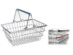 Afbeeldingen van Winkelmandje mini 18,4x13x8 cm assorti (ucl)