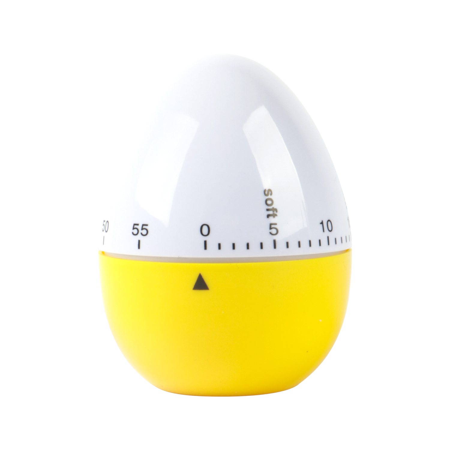 Afbeeldingen van Kookwekker ei 7,5 cm wit/geel