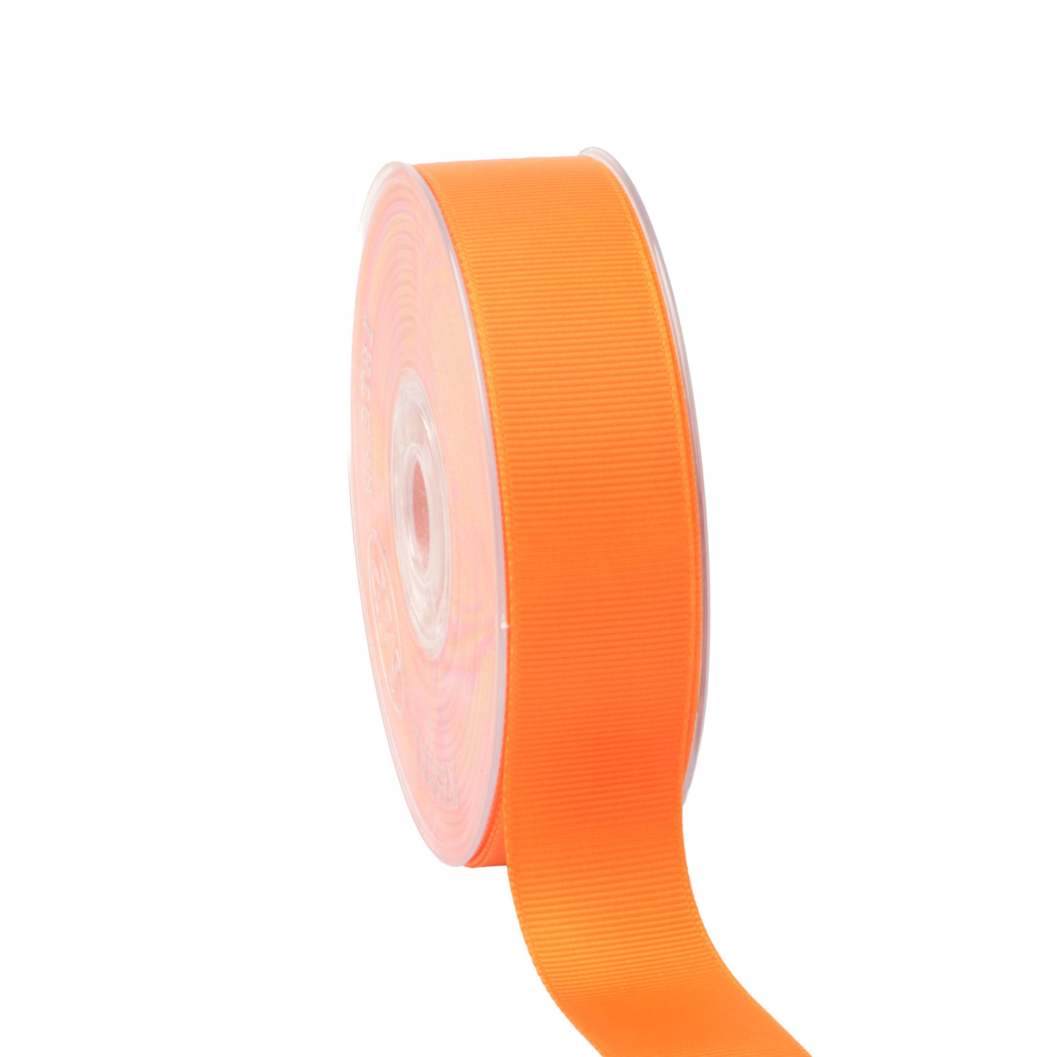Afbeeldingen van Rol dubbel gros grain riblint 25 mm 20 mtr oranje