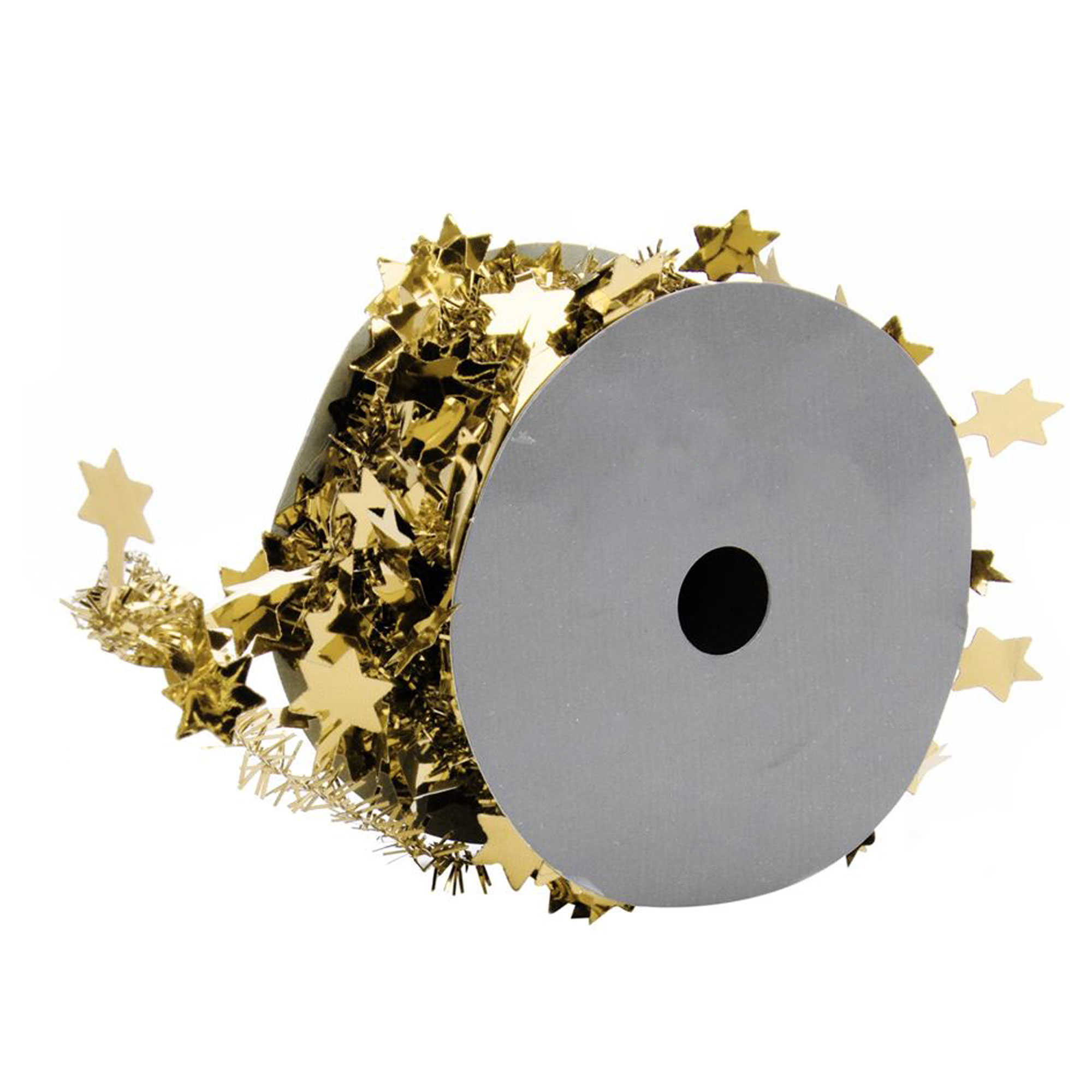 Afbeeldingen van Rol à 5 mtr decoratiedraad ster/bol goud assorti 