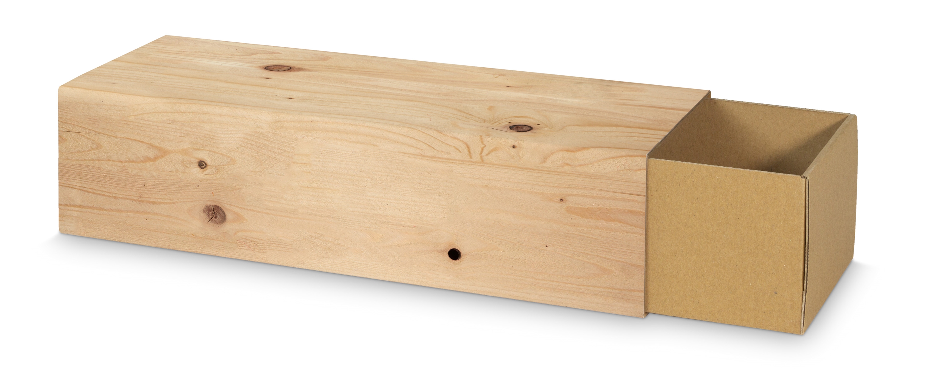 Afbeeldingen van Ds à 25 geschenkdoos schuif 29x10x7 cm houtlook (ucl)