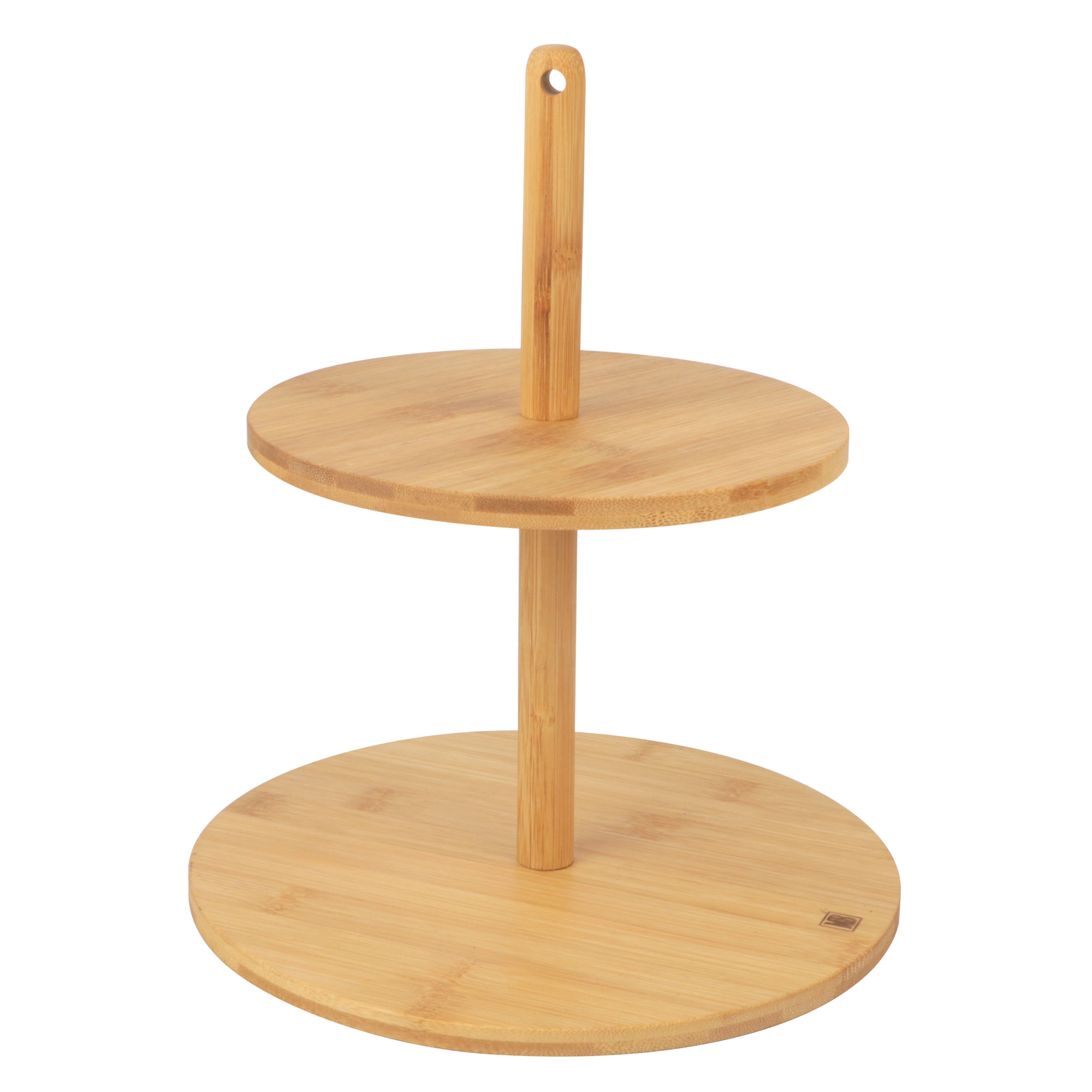 Afbeeldingen van Bamboe etagère 2 laags 25x30 cm 