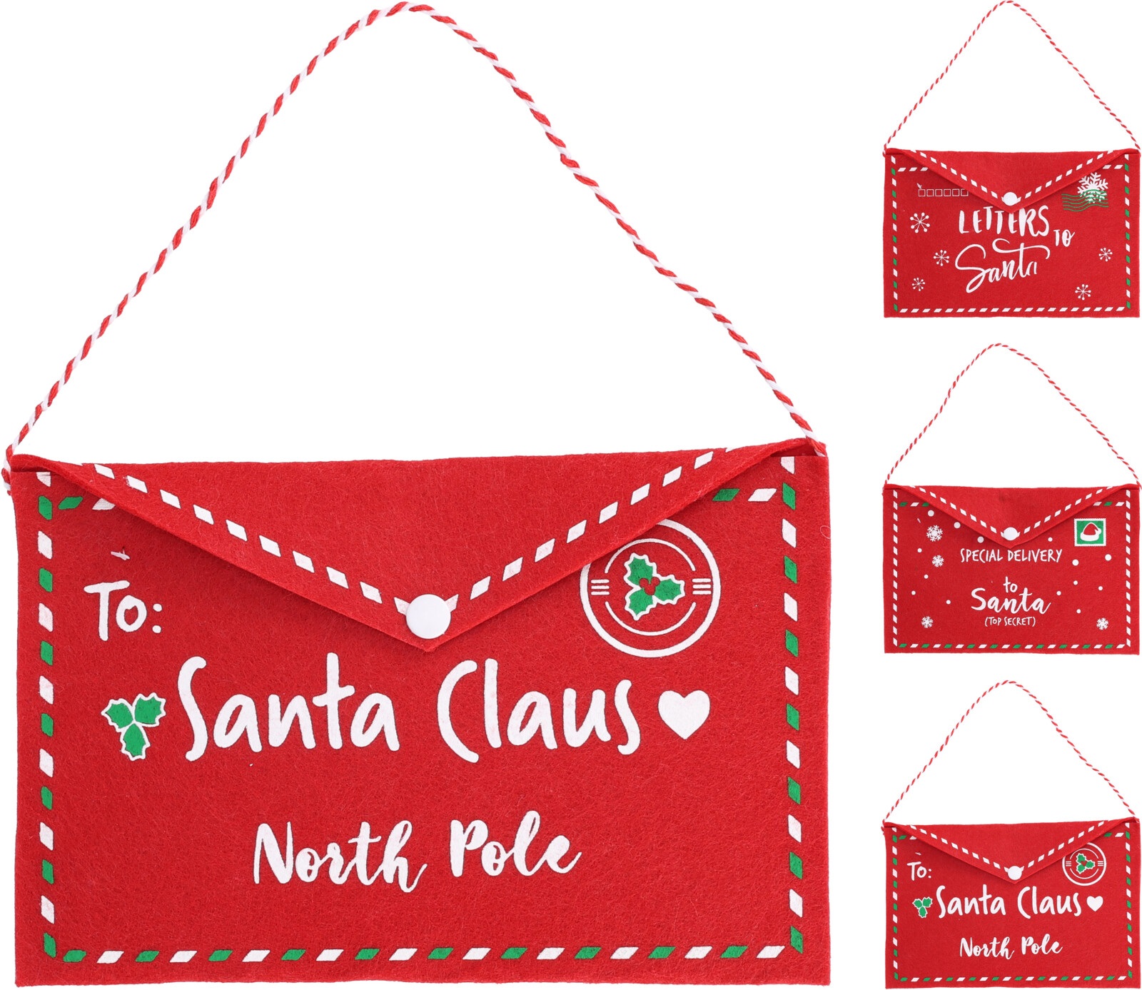 Picture of Pak à 12 envelop kerst design 26x17 cm 3 assorti (ucl)