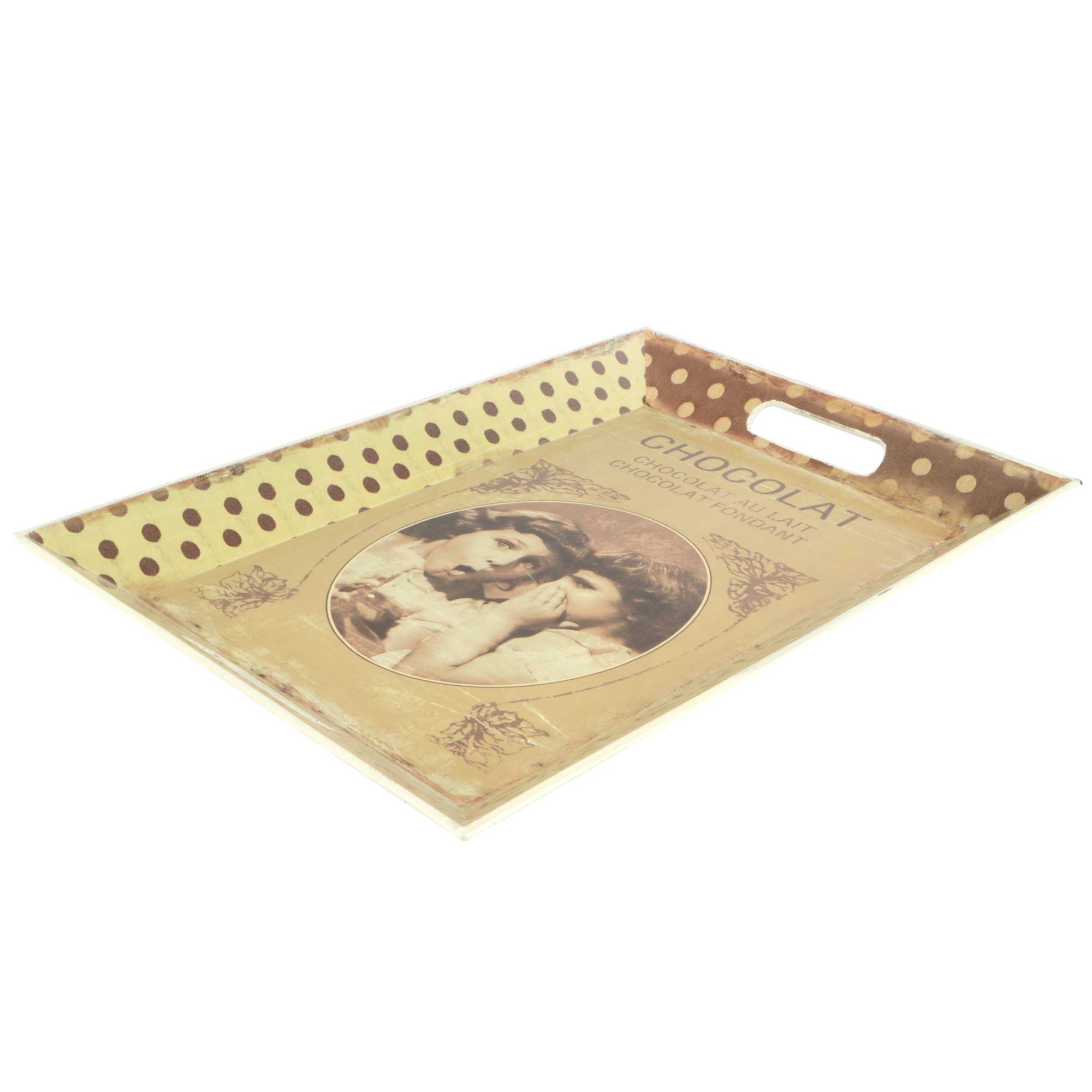 Afbeeldingen van Luxe kunststof dienblad 40,5x27,5x4 cm