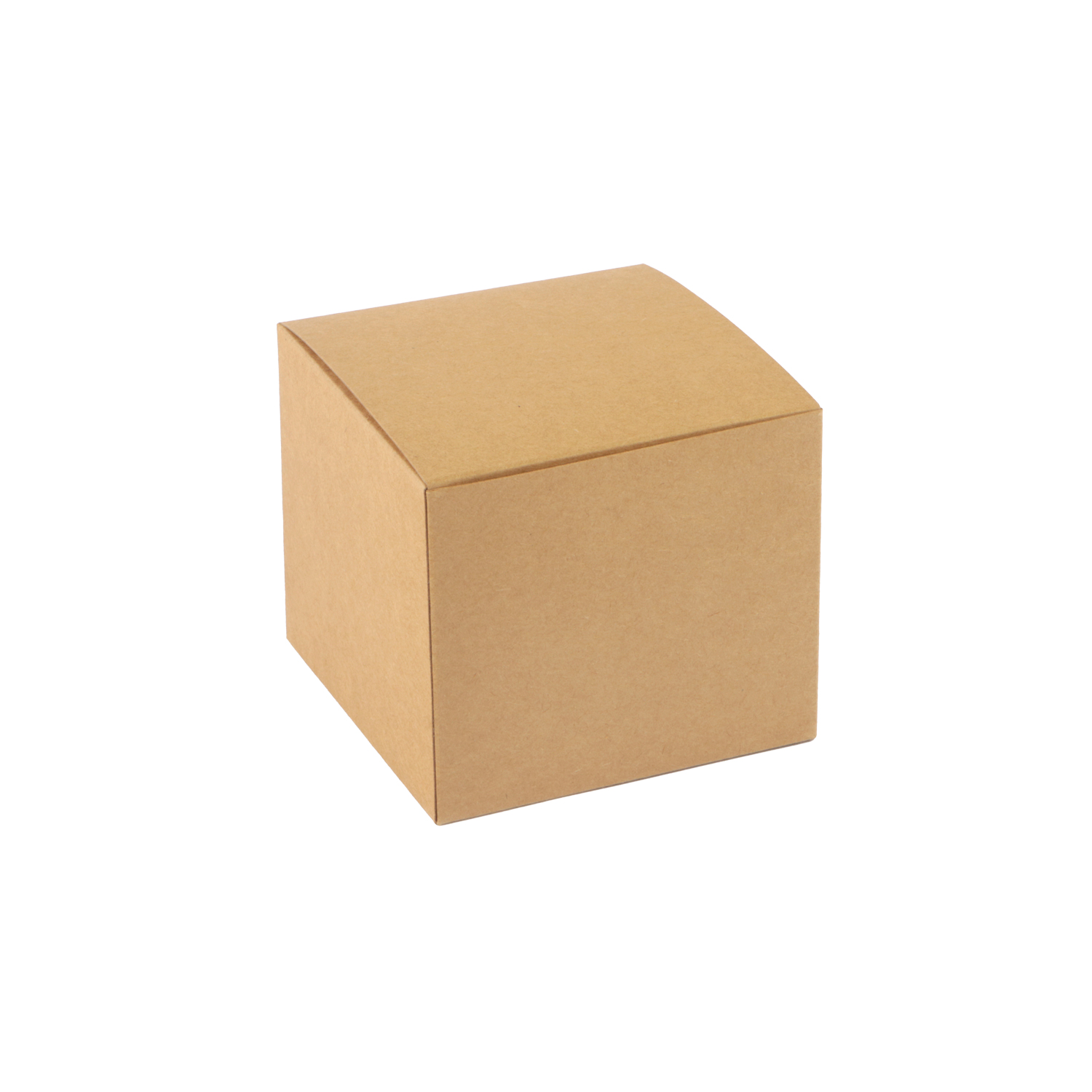 Afbeeldingen van Ds à 50 kubus klepdoosje 125 gram bruin kraft