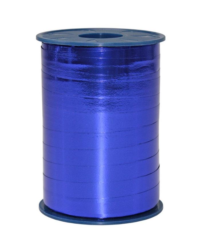 Afbeeldingen van Rol krullint 10 mm 250 mtr metallic donkerblauw