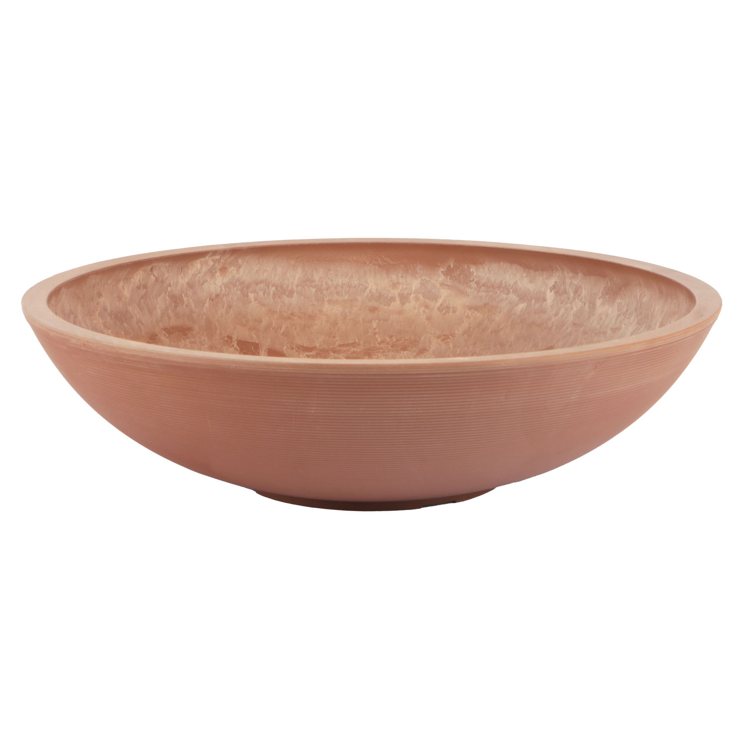 Afbeeldingen van Kunststof schaal r38x10 cm steen rood