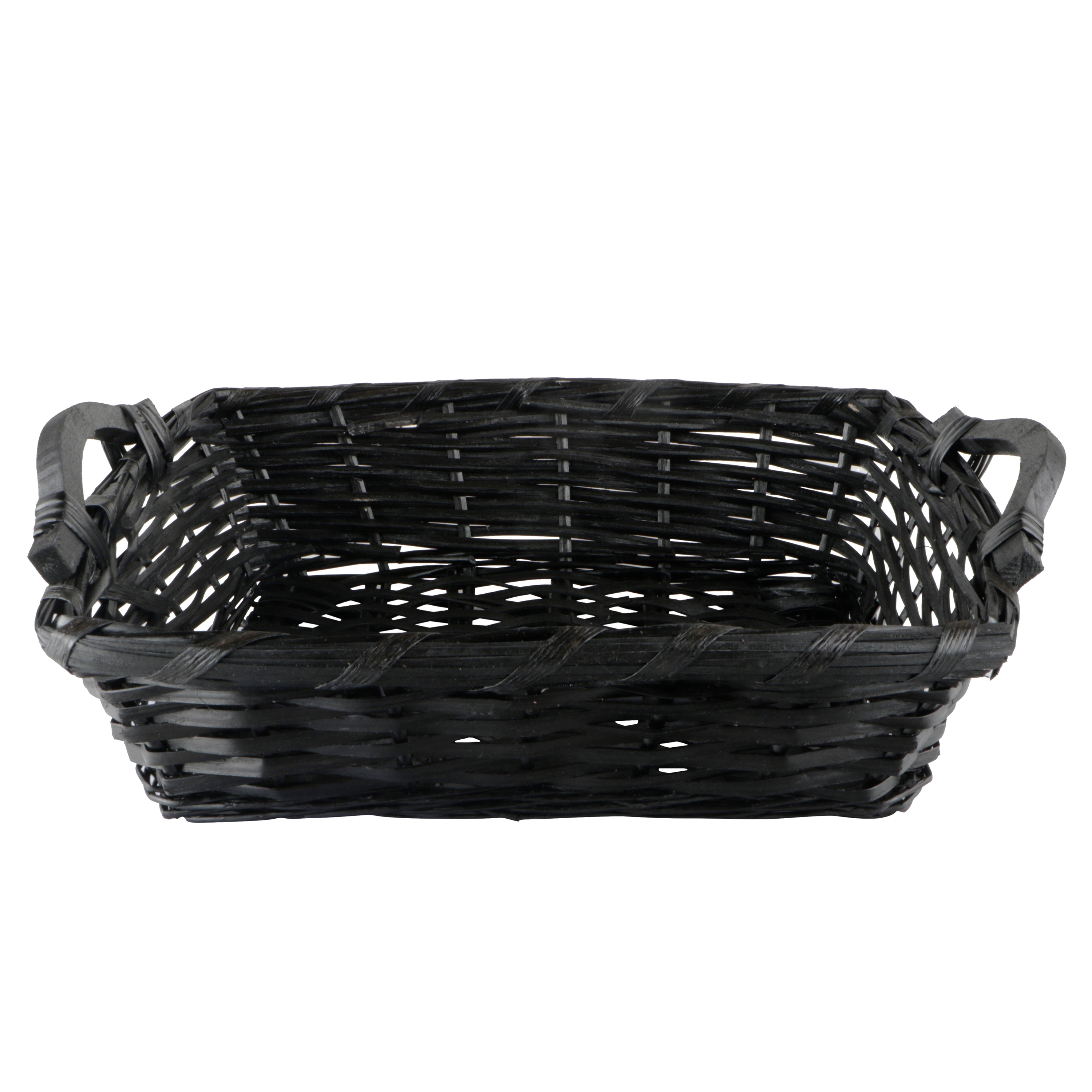 Afbeeldingen van Mand rechthoek met grepen 41x33x11/15 cm zwart 