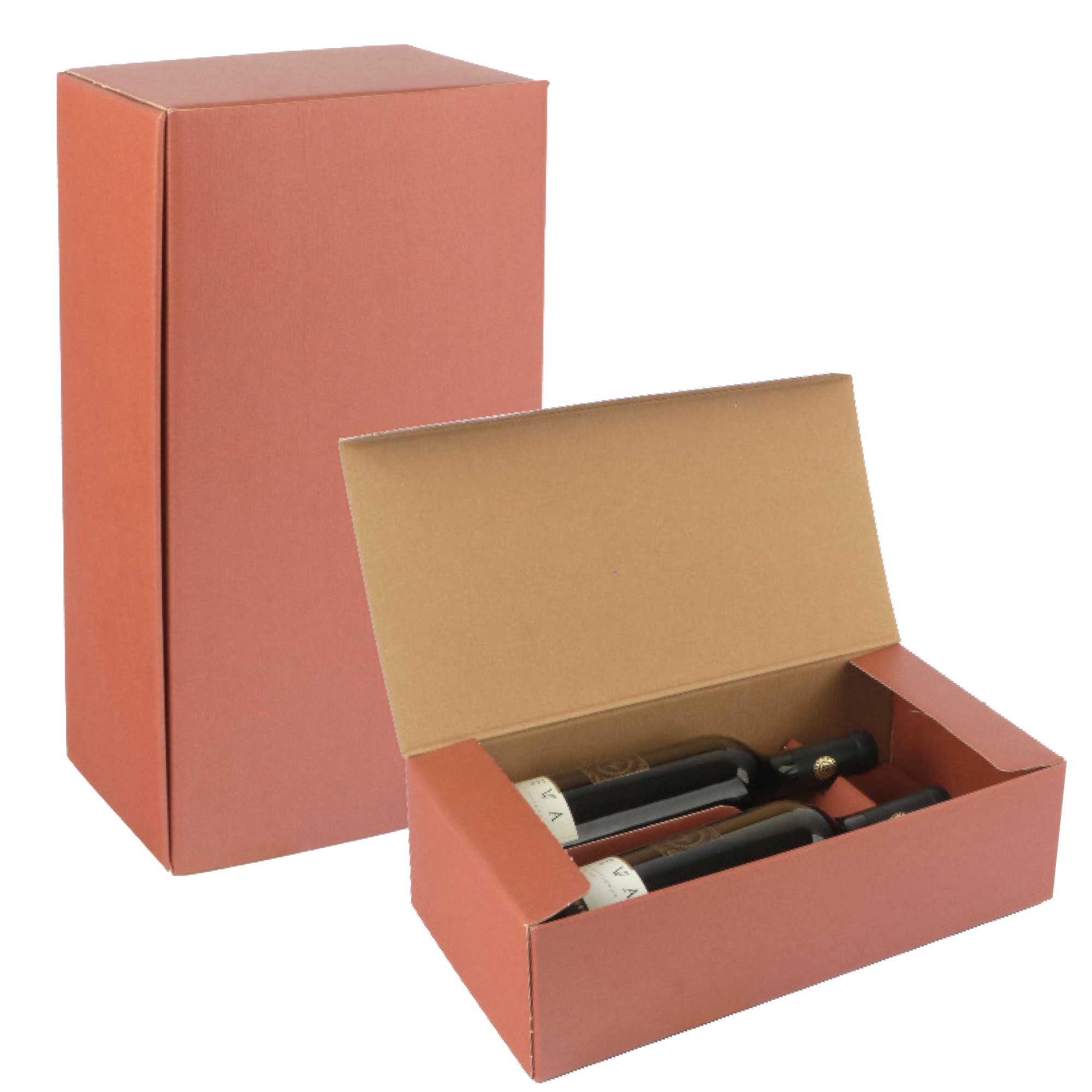 Afbeeldingen van Ds à 30 geschenkdoos 2 fles 34x18x9,5 cm unica terra  