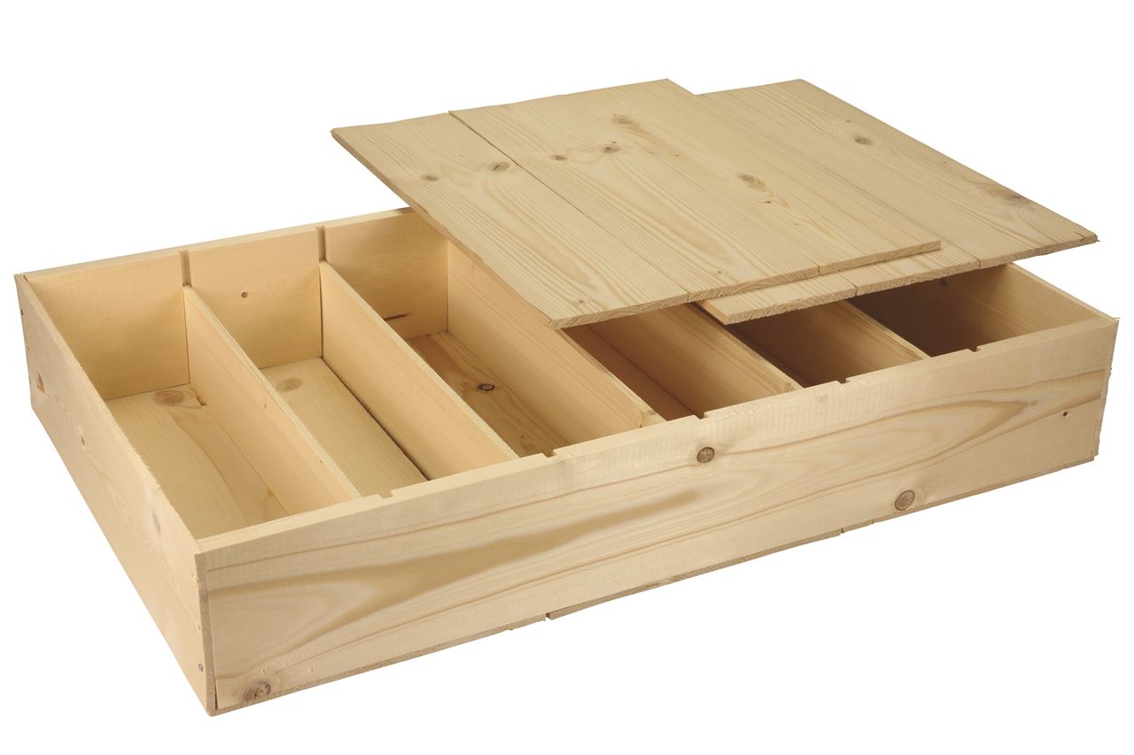 Afbeeldingen van Kist met los deksel, 6 fles 