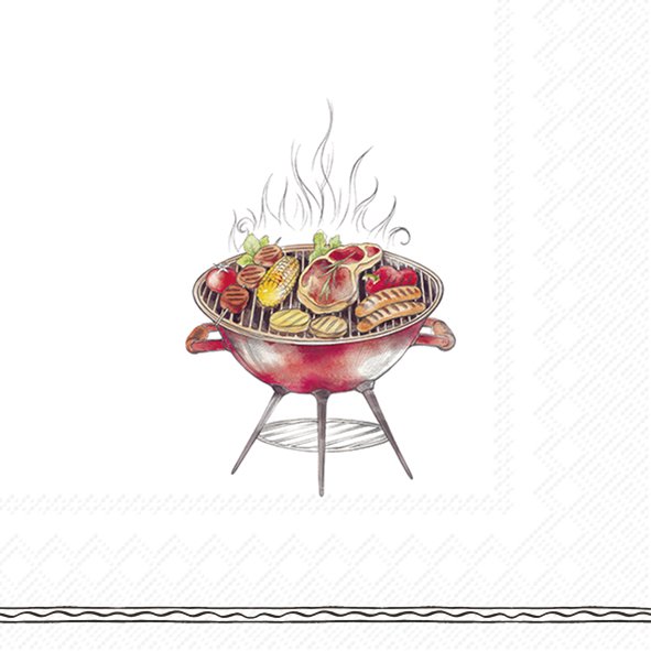 Afbeeldingen van Pak à 20 servetten 33x33 cm Barbecue