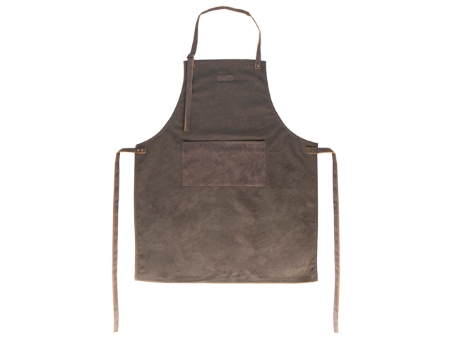 Afbeeldingen van Schort van canvas en PU in luxe geschenkkoker