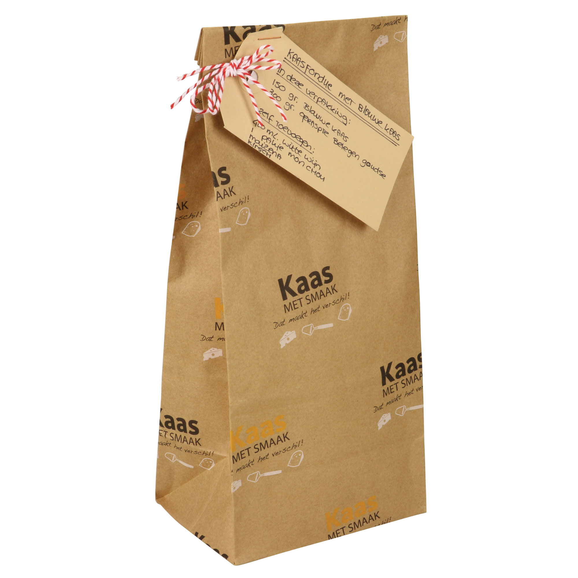 Afbeeldingen van Ds à 250 blokbodemzak 12,5+8x28 cm Kaas met smaak