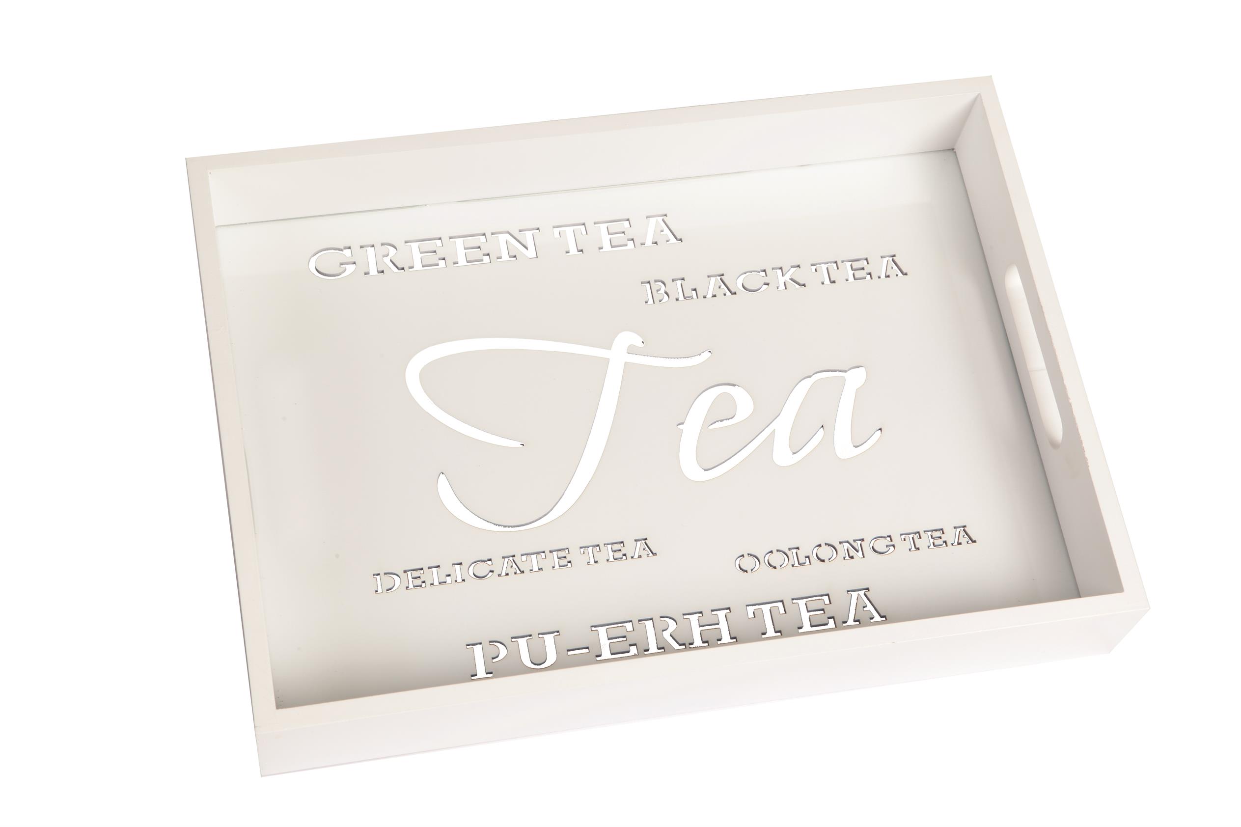 Afbeeldingen van Houten dienblad 35x25x5,5 cm Tea (uc)