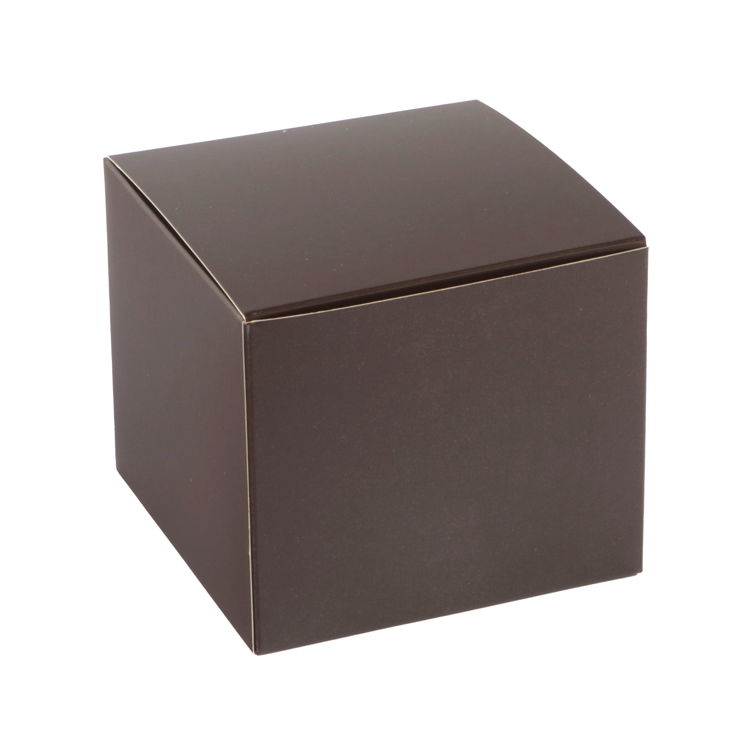 Afbeeldingen van Ds à 50 kubus klepdoosje 375 gram mat bruin