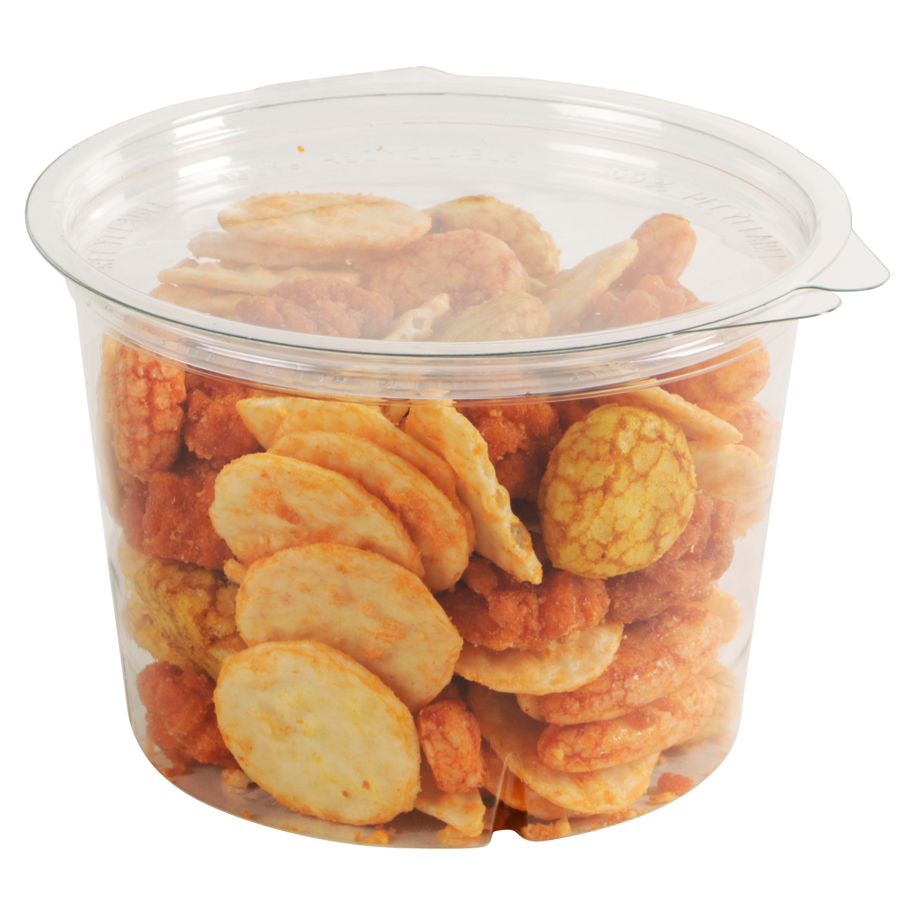 Afbeeldingen van Ds à 480 olipack apet bak rond met deksel 500 ml  transparant