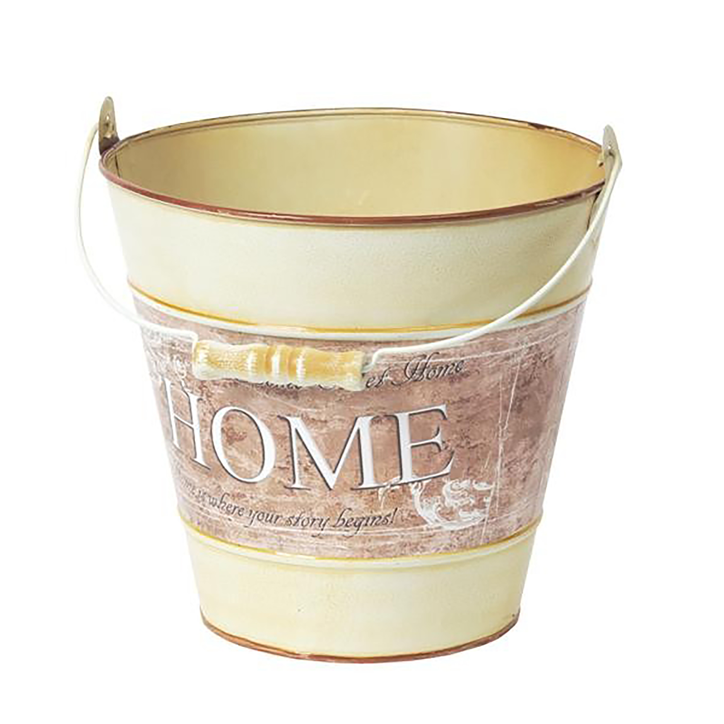 Afbeeldingen van Metalen emmer r21,5x20 cm Home Sweet Home