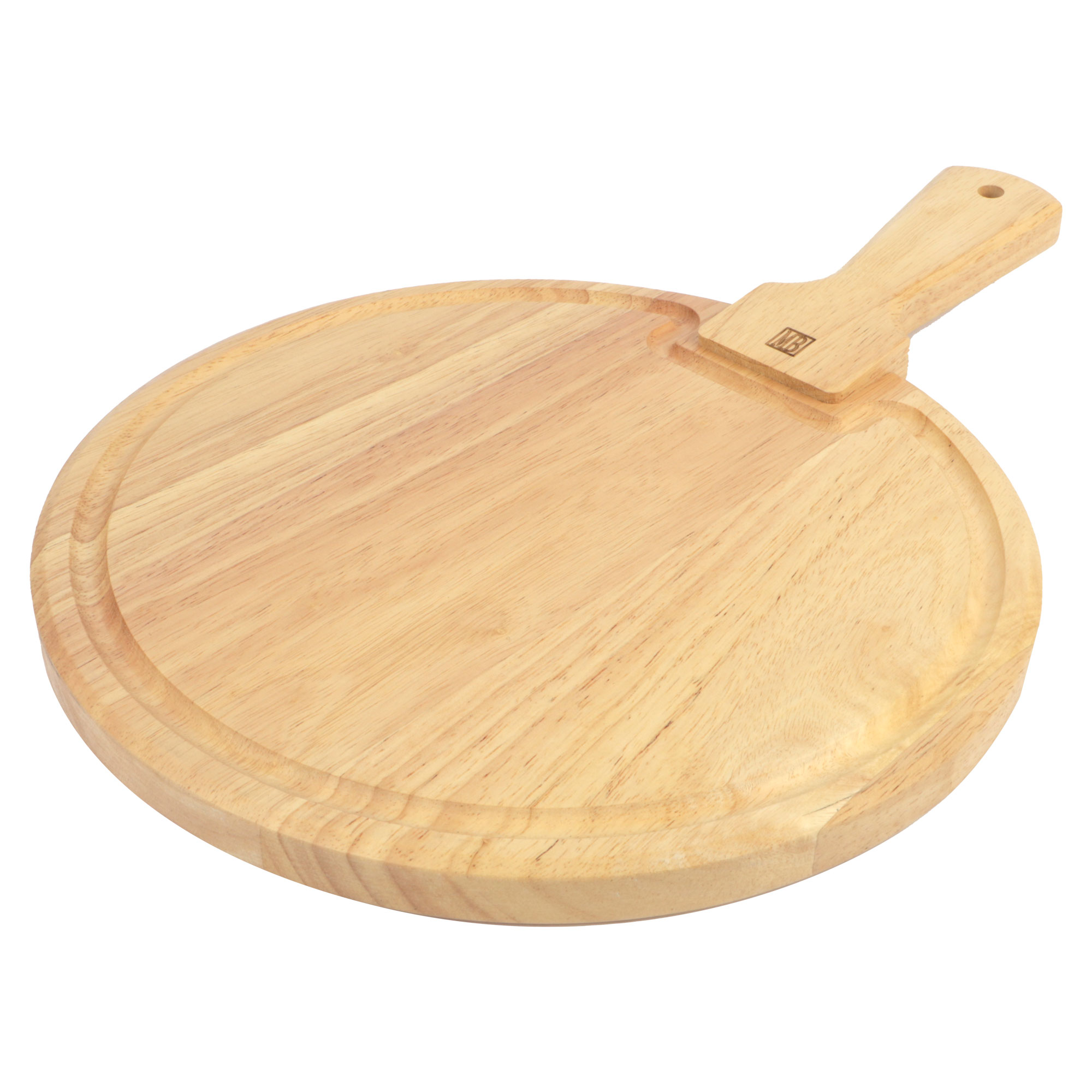 Afbeeldingen van Rubberwood snijplank Ø30/42x2/4 cm 