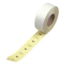 Afbeeldingen van Rol à 2000 volgnummer etiket geel / rose / groen