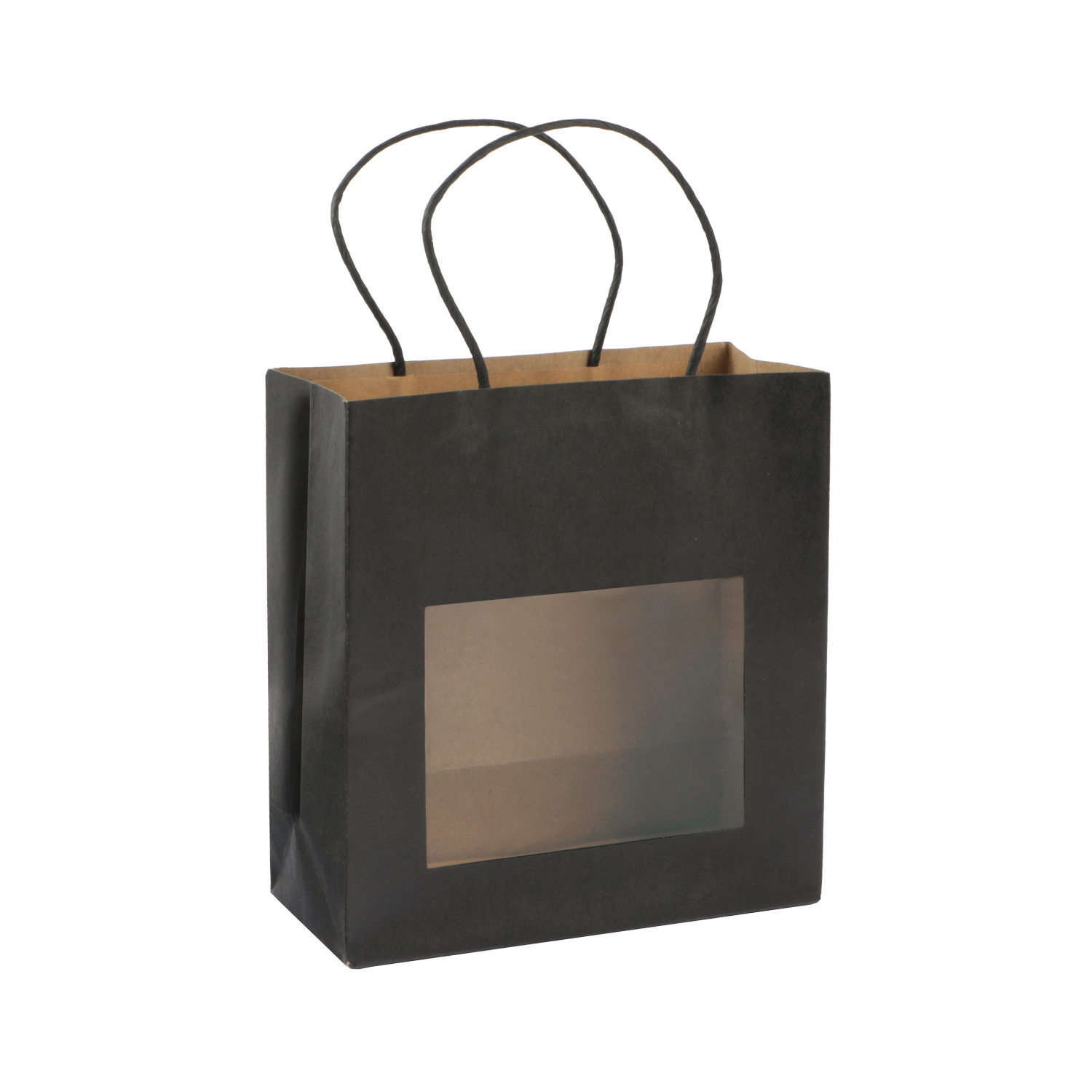 Afbeeldingen van Ds à 25 venstertas intens zwart 18+8x19 cm  