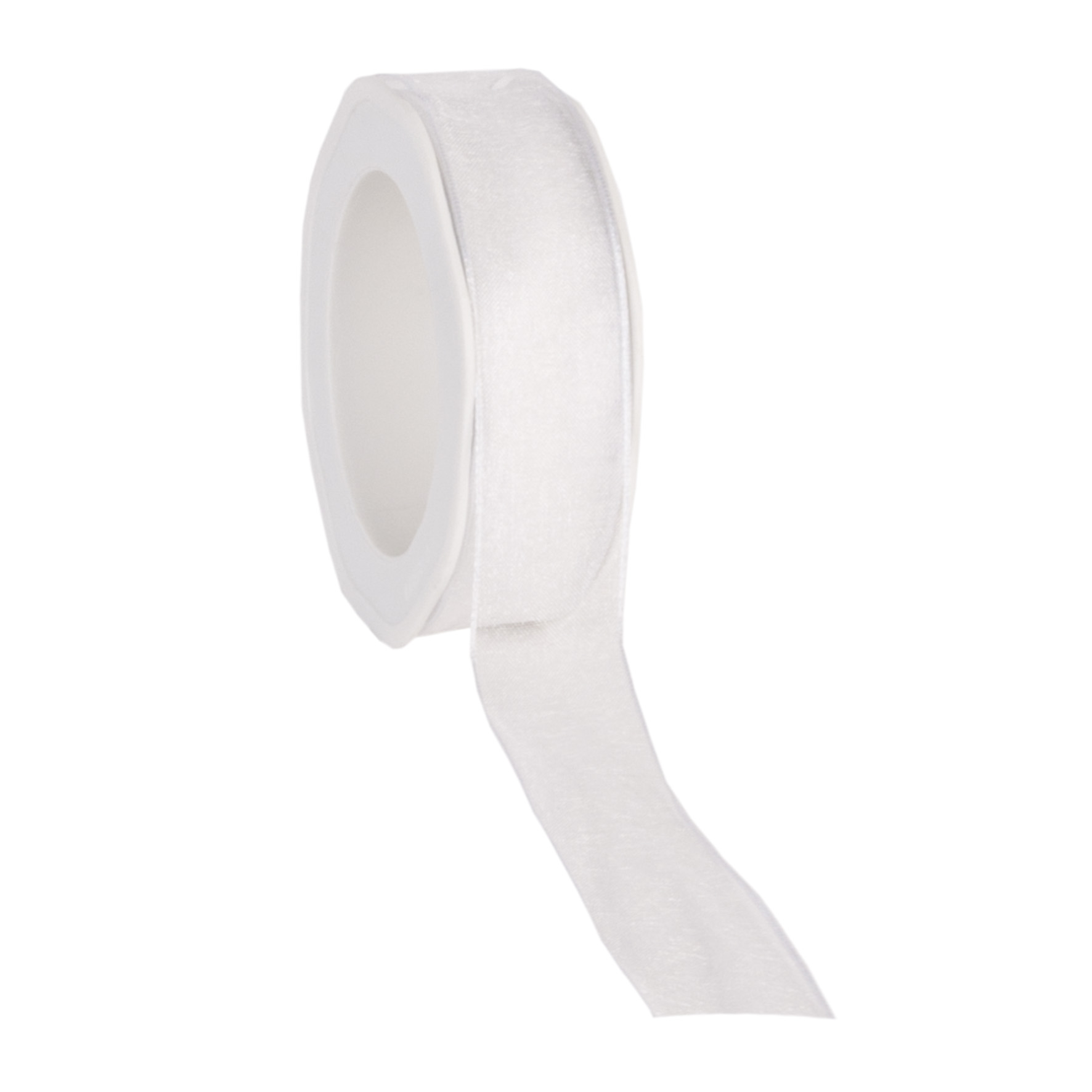 Afbeeldingen van Rol organzalint bedraad 25 mm 20 mtr wit