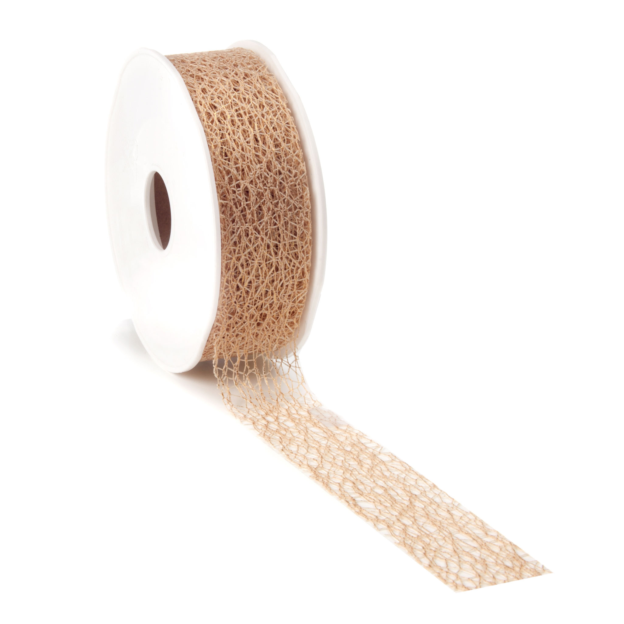 Afbeeldingen van Rol lint crispy deluxe 30 mm 10 mtr goud metallic