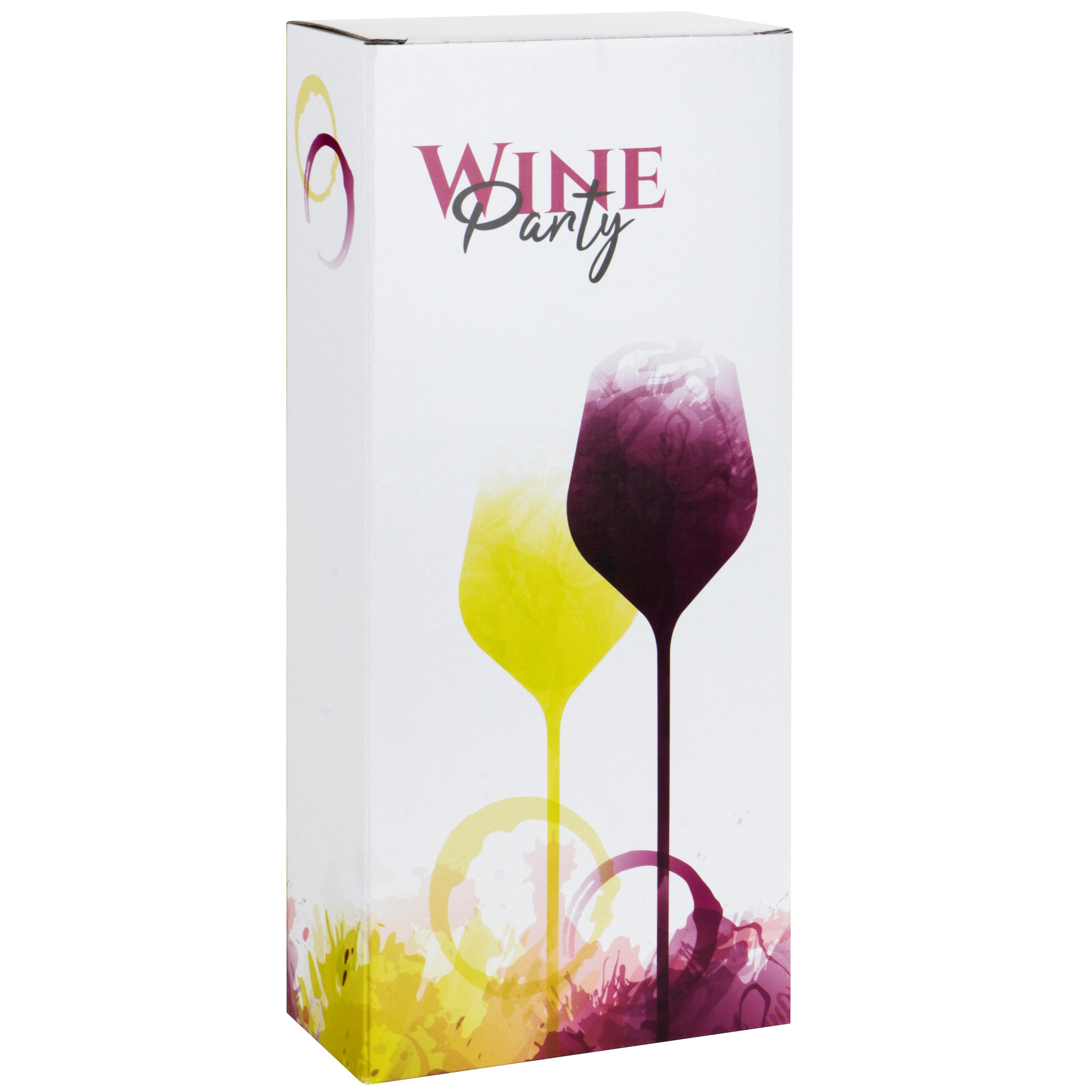 Afbeeldingen van Ds à 50 kokerdoos 2 fles 16x8x36 cm Wine party (uc)